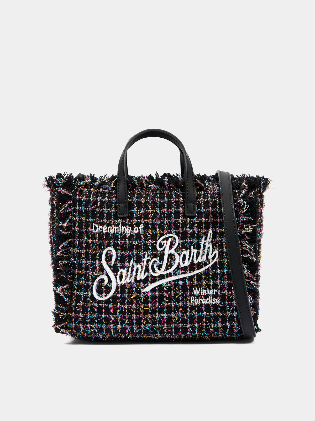 Borsa nera Vanity Mini Tweed per bambina,Mc2 Saint Barth,VAMI032 00193M