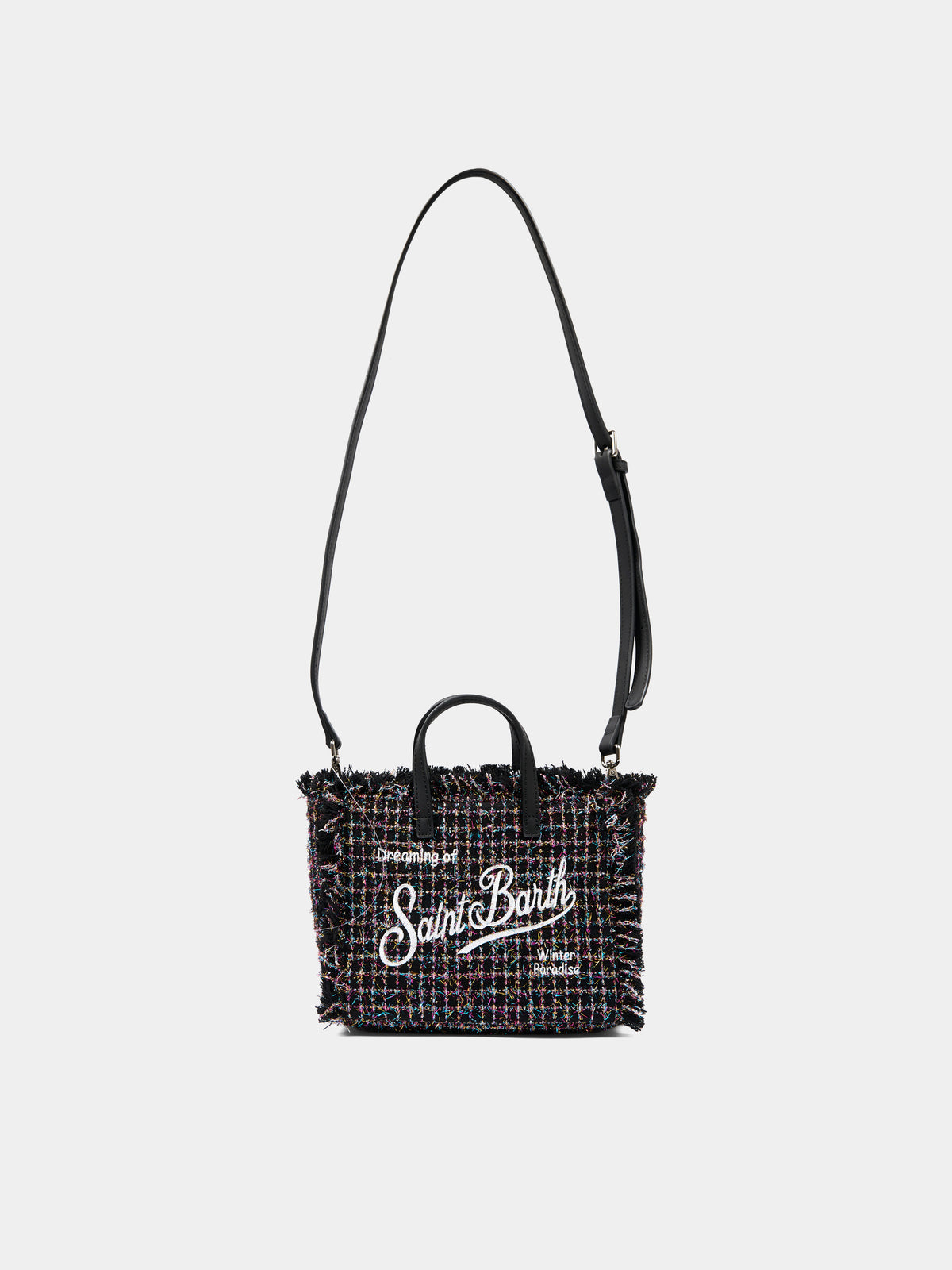 Borsa nera Vanity Mini Tweed per bambina,Mc2 Saint Barth,VAMI032 00193M