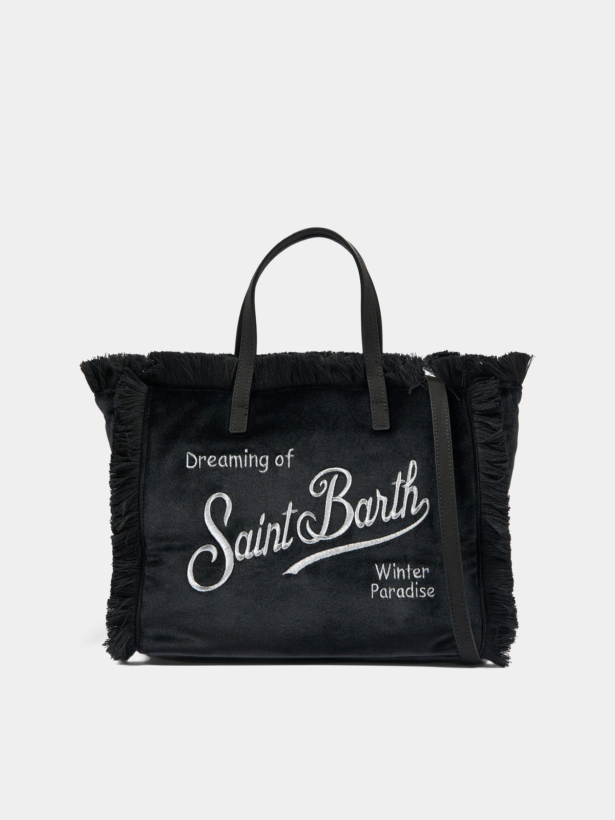 Borsa nera Colette in velluto per bambina,Mc2 Saint Barth,COL0049 00474M