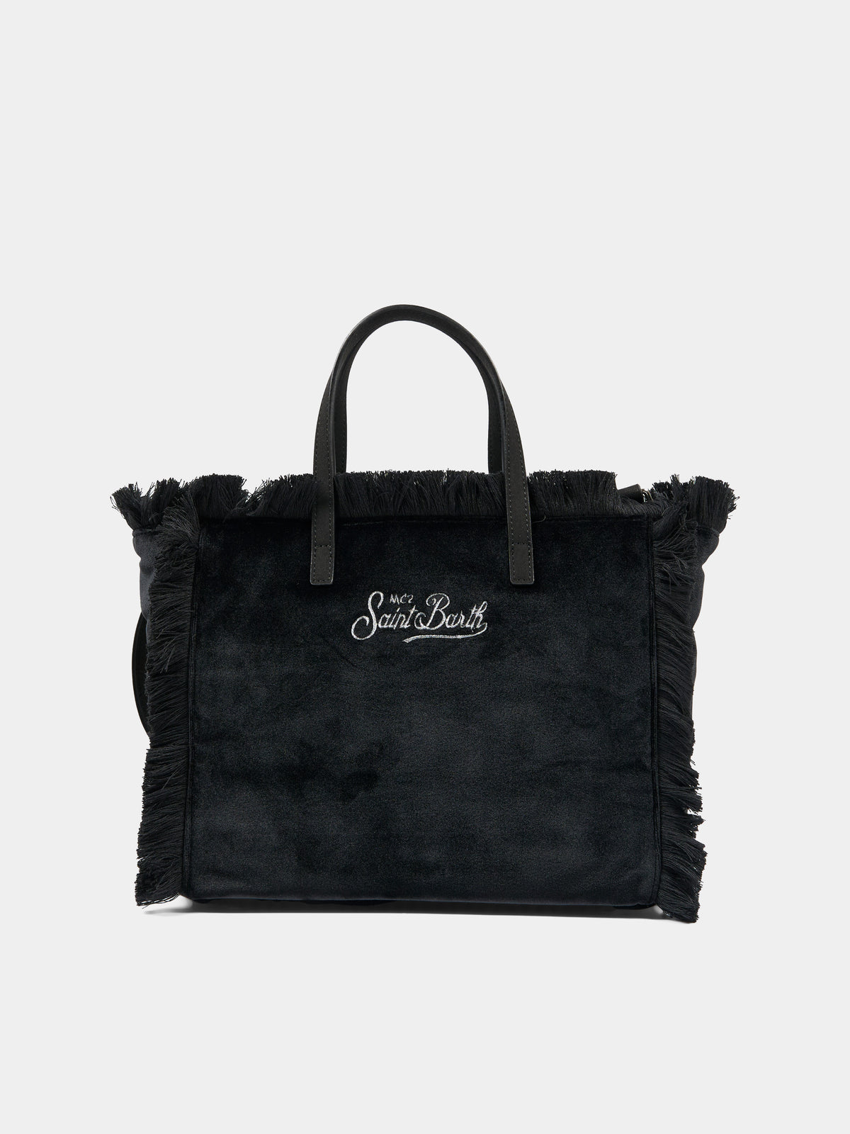 Borsa nera Colette in velluto per bambina,Mc2 Saint Barth,COL0049 00474M