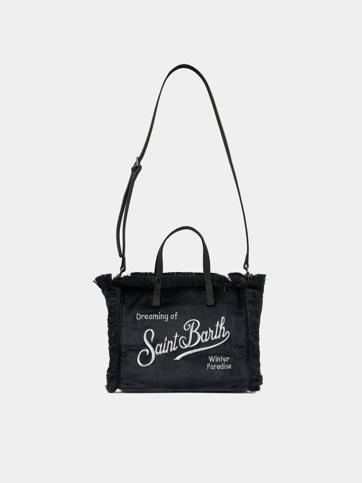 Borsa nera Colette in velluto per bambina,Mc2 Saint Barth,COL0049 00474M