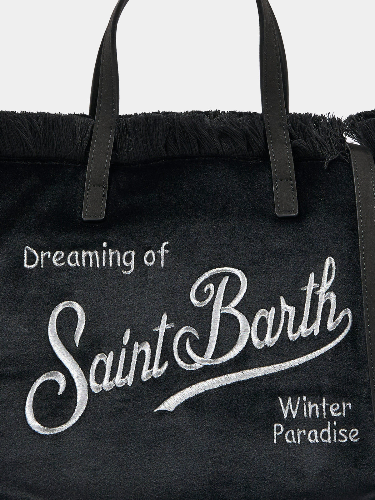 Borsa nera Colette in velluto per bambina,Mc2 Saint Barth,COL0049 00474M