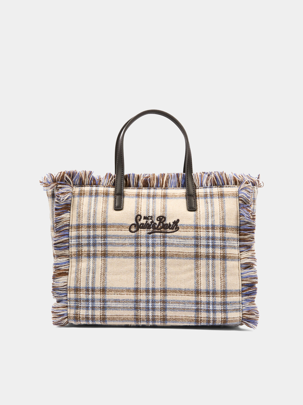 Borsa beige Colette in tartan per bambina,Mc2 Saint Barth,COL0045 00580M