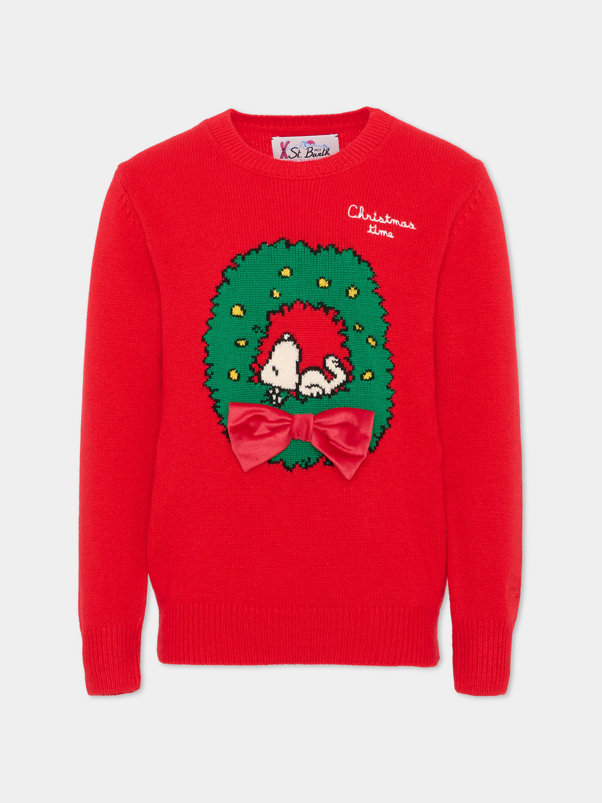 Maglione rosso per bambini natalizio,Mc2 Saint Barth,PRC0001 01509M