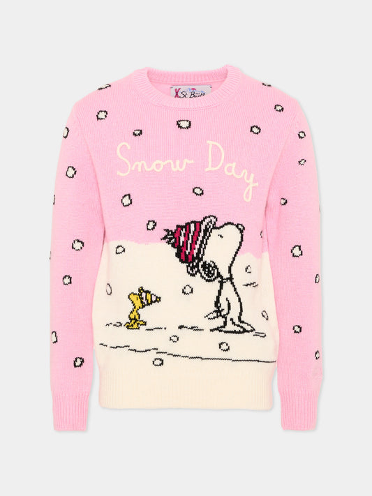 Maglione rosa per bambina con stampa,Mc2 Saint Barth,PRC0007 01281M