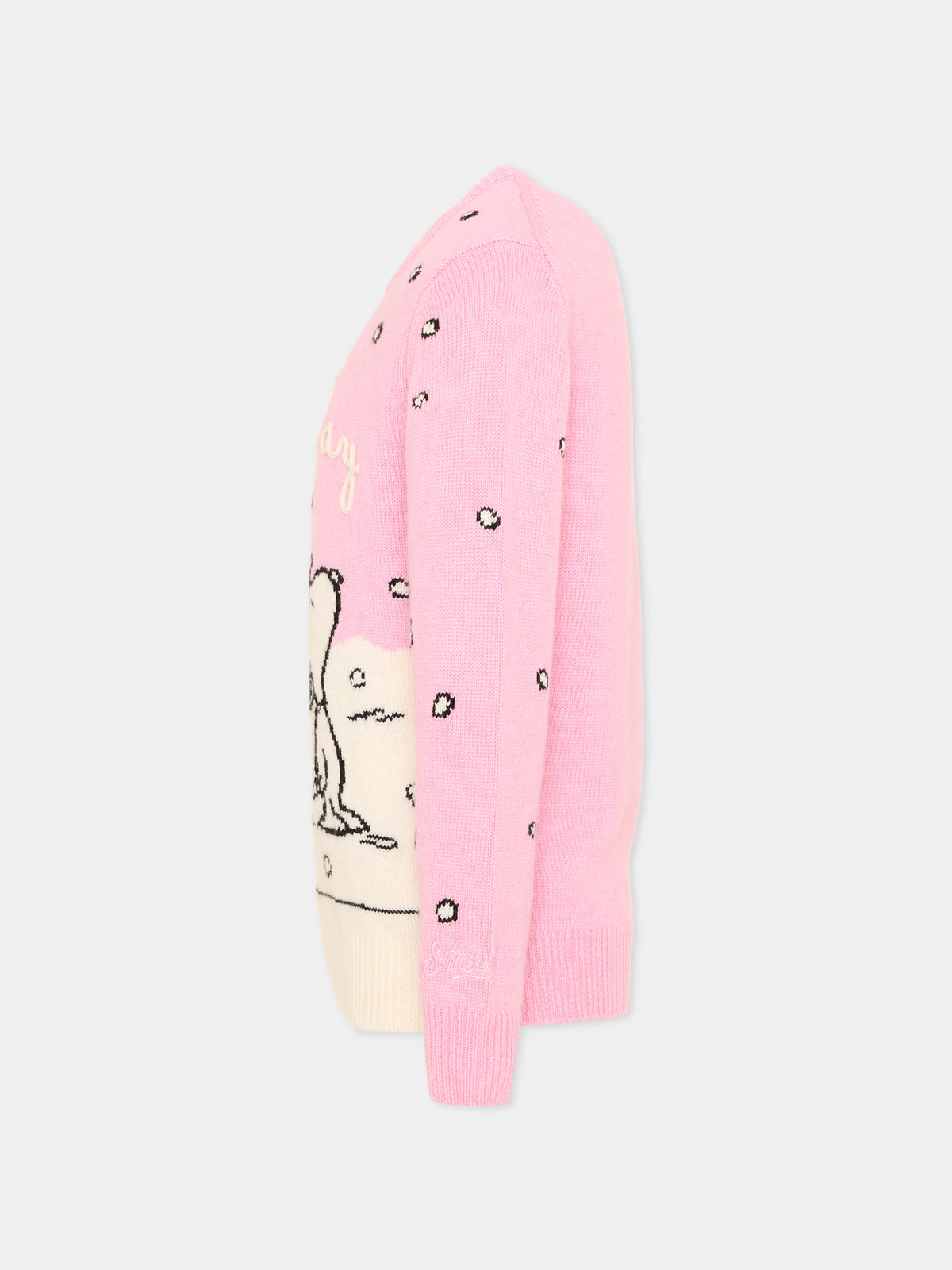 Maglione rosa per bambina con stampa,Mc2 Saint Barth,PRC0007 01281M