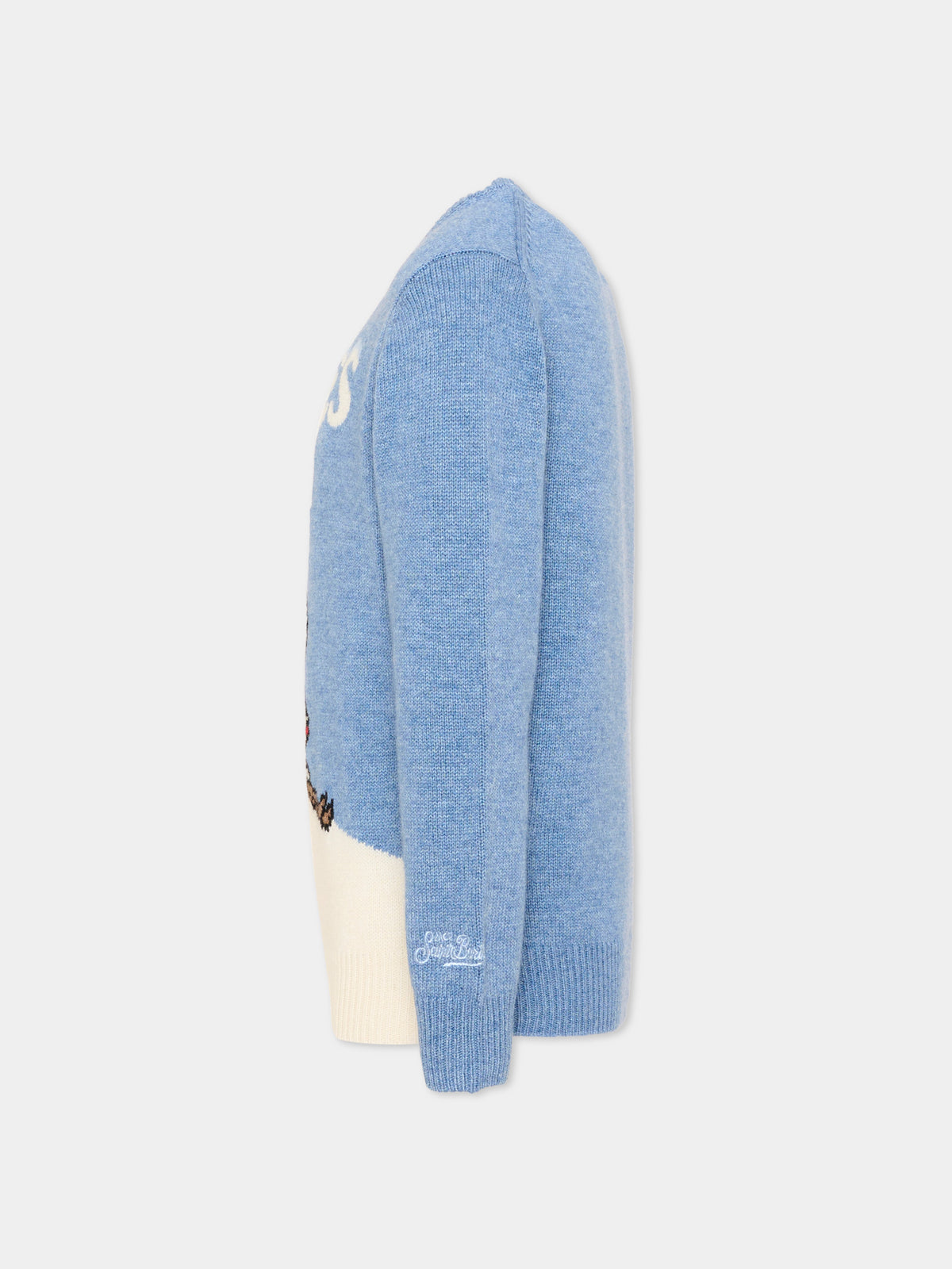 Maglione azzurro per bambino con Snoopy,Mc2 Saint Barth,DOU0006 01239M
