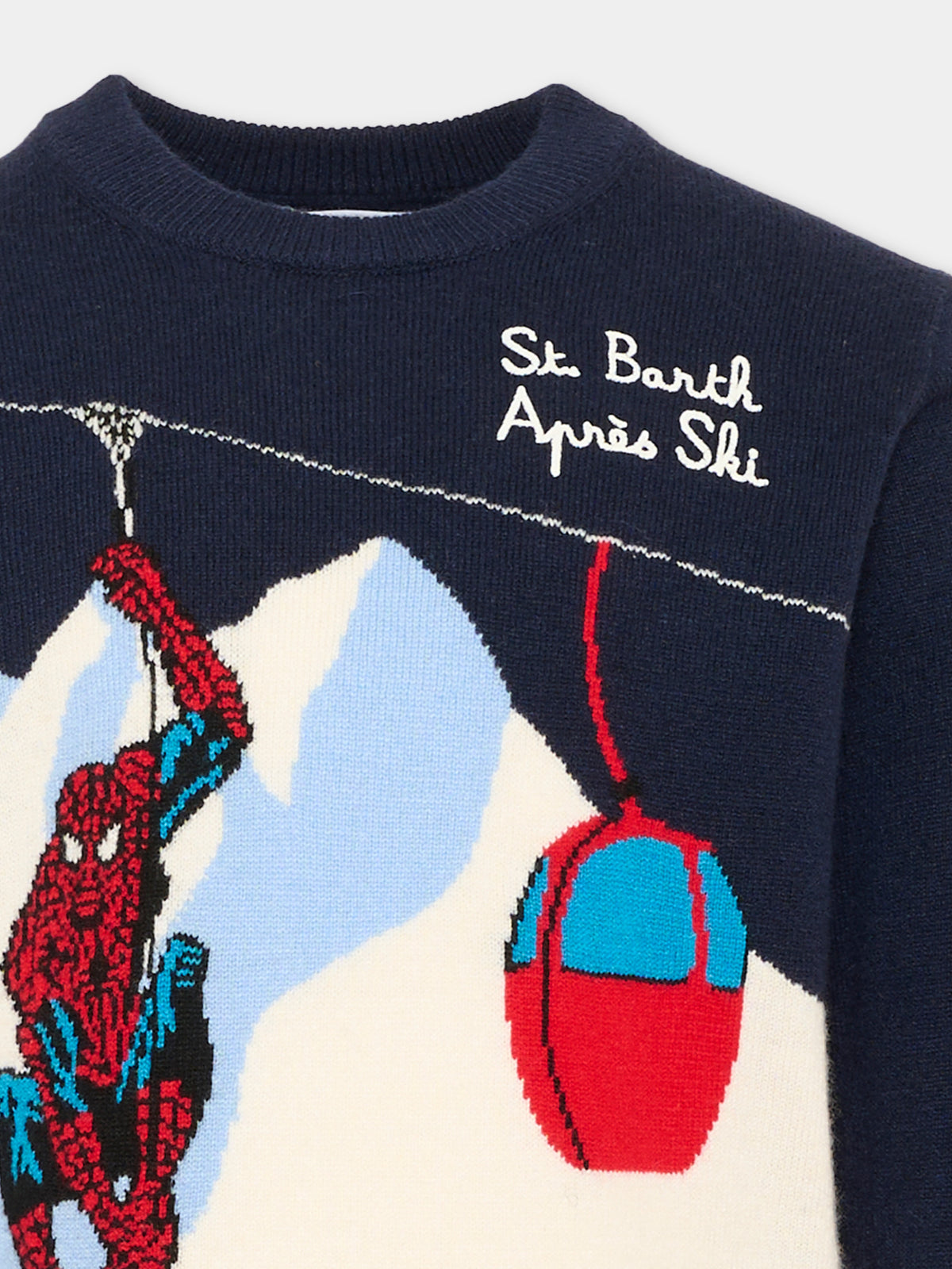 Maglione blu per bambino con stampa,Mc2 Saint Barth,DOU0006 00151M