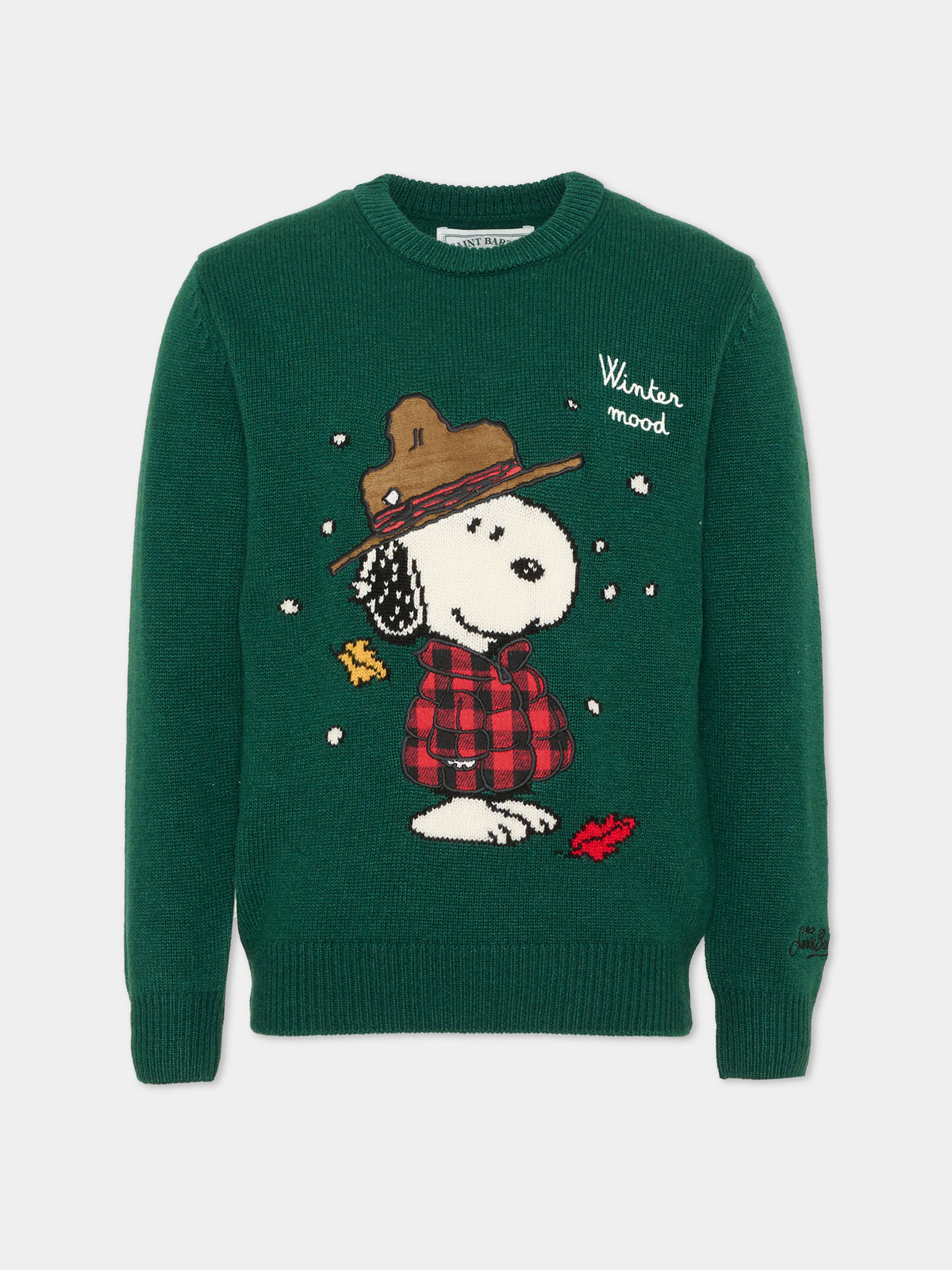 Maglione verde per bambino con Snoopy,Mc2 Saint Barth,DOU0001 00155M