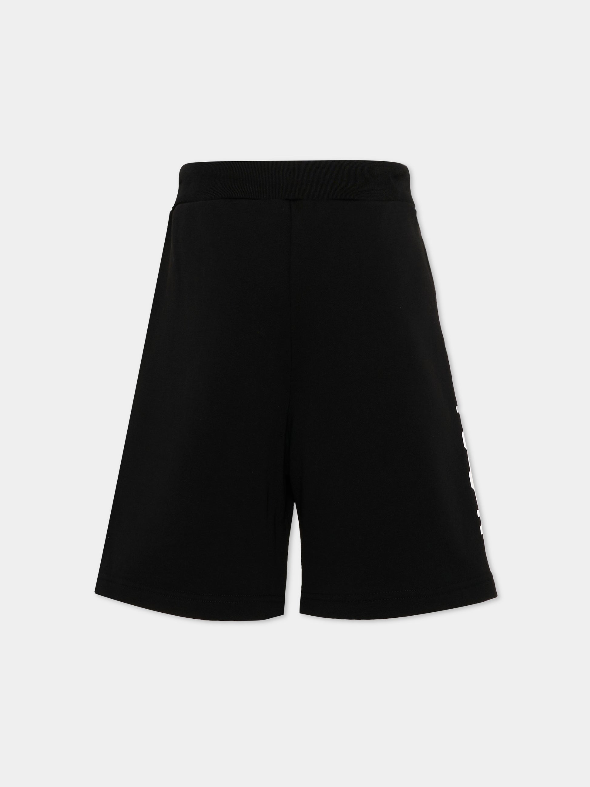 Shorts nero  per bambino con logo,Dsquared2,DQ2930 D0094 DQ900