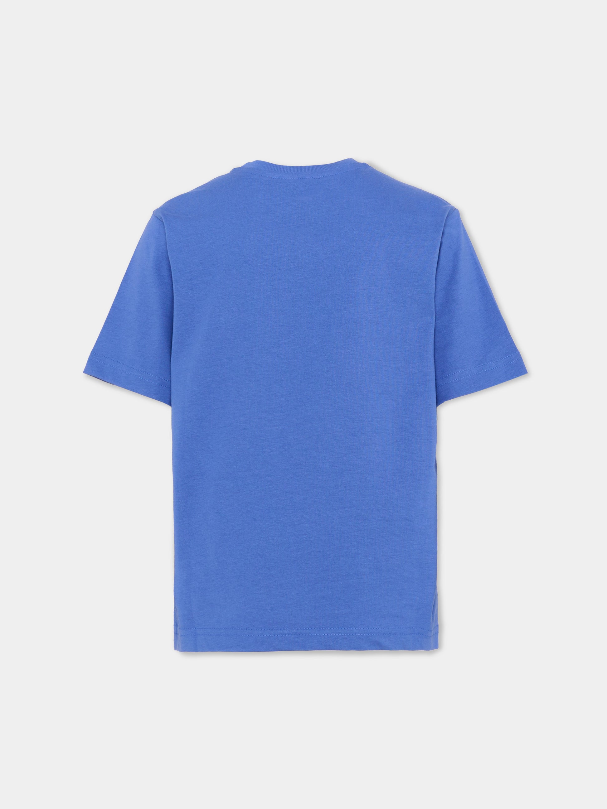 T-Shirt blu per bambino con logo,Diesel,J02283 0CATM K812
