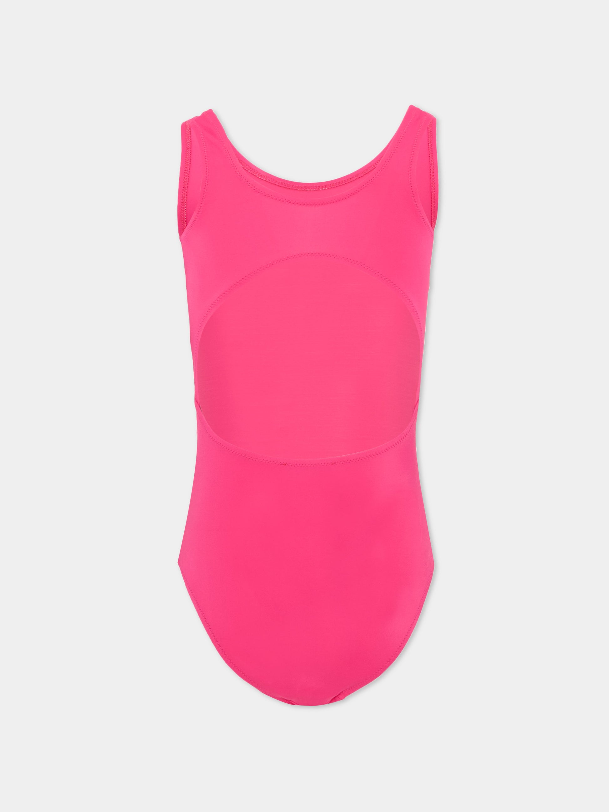 Costume intero fucsia per bambina,Diesel,J02296 KYAG8 K378