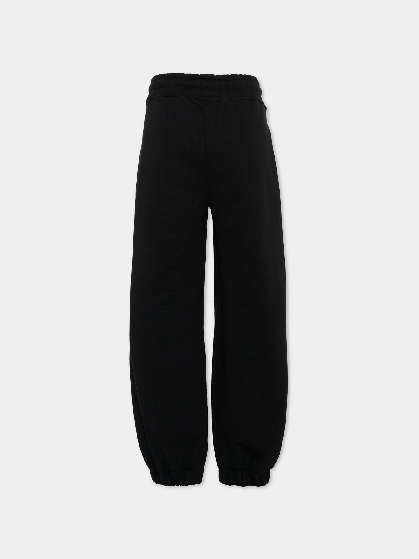 Pantalone sportivo nero per bambino con logo,County Of Milan Kids,F5CMJBFP070 110