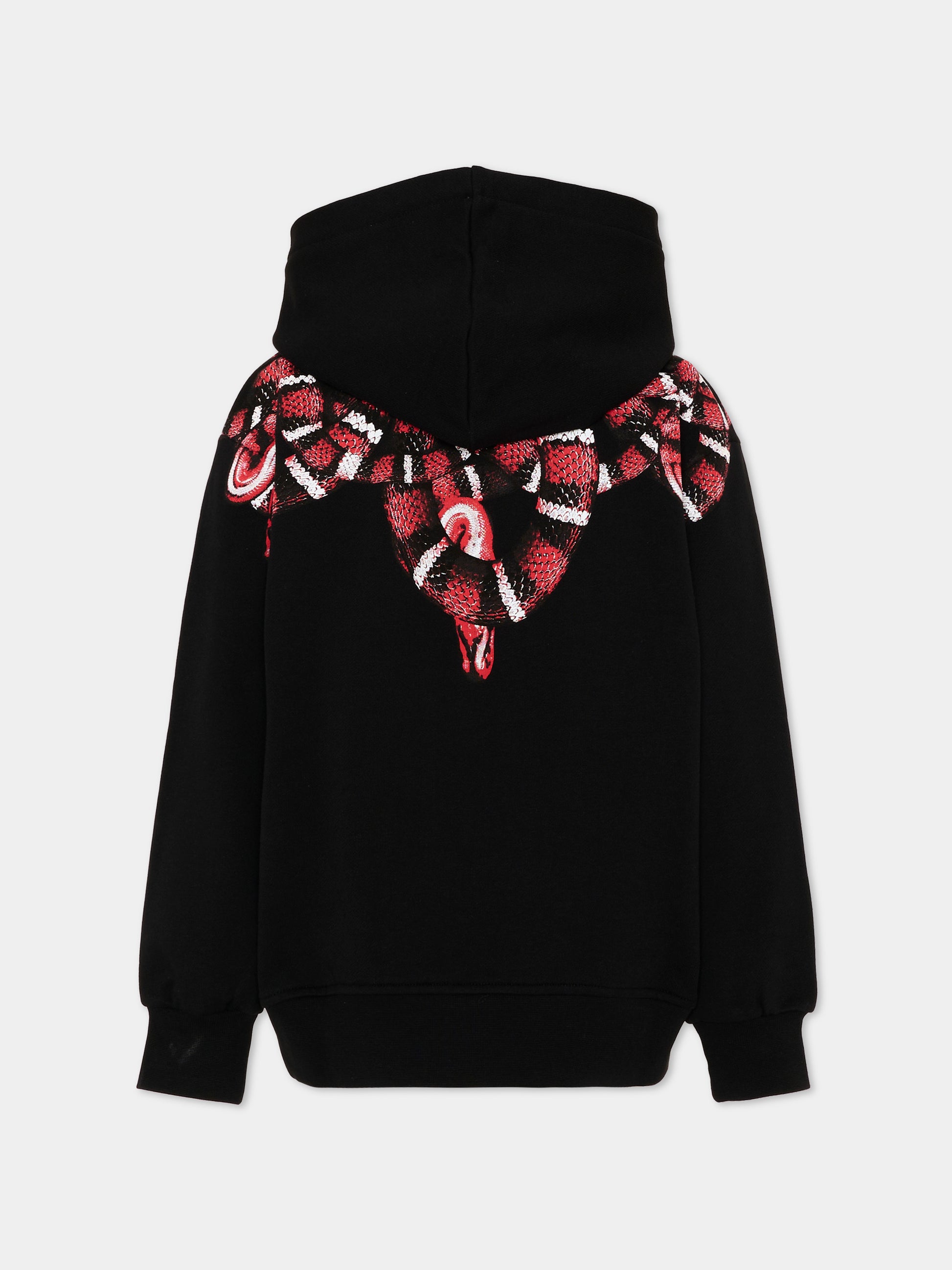 Felpa nera per bambino con serpente,County Of Milan Kids,F5CMJBHS038 110