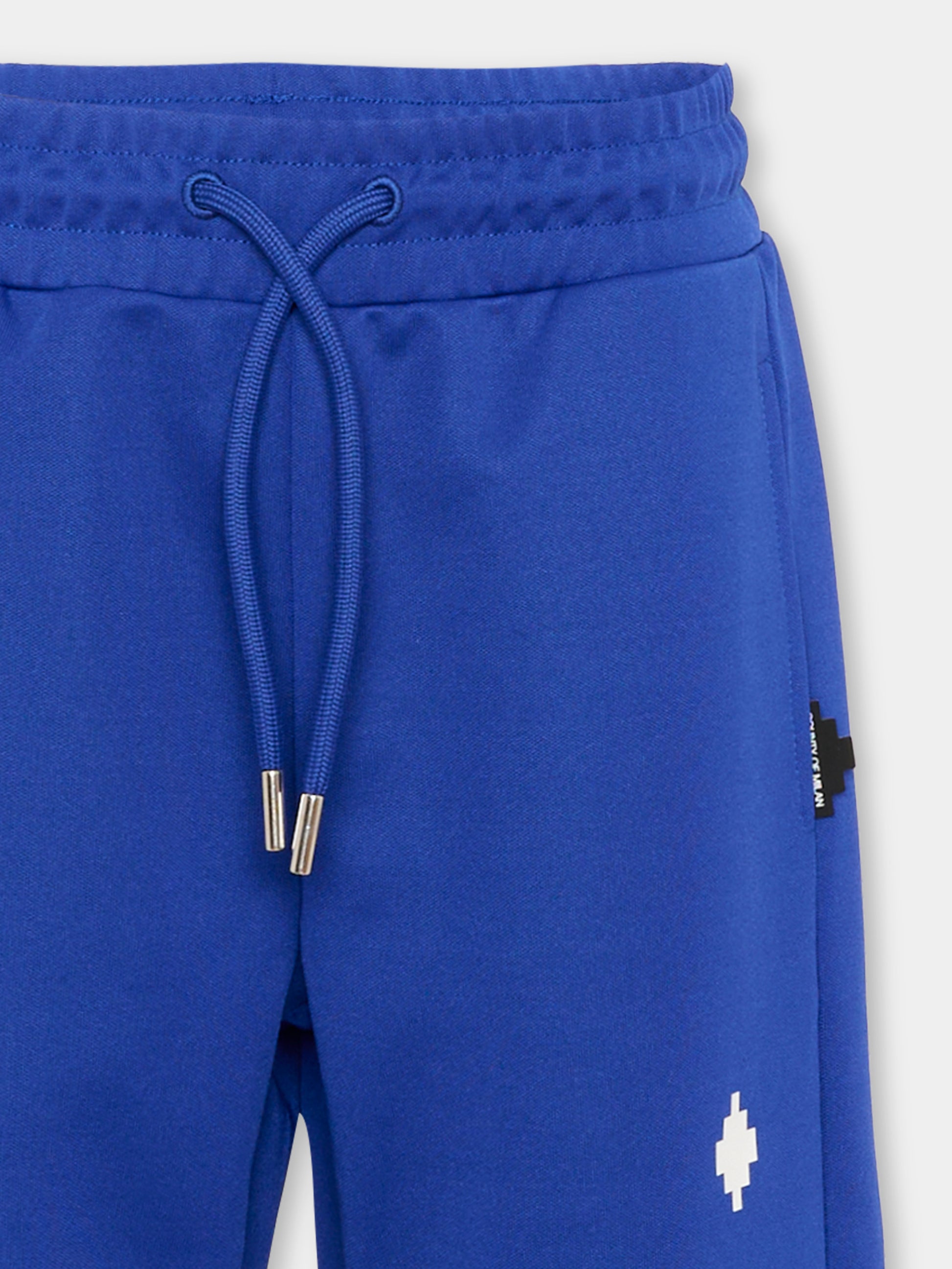 Pantaloni blu per bambino con logo,County Of Milan Kids,F5CMJBPA082 130