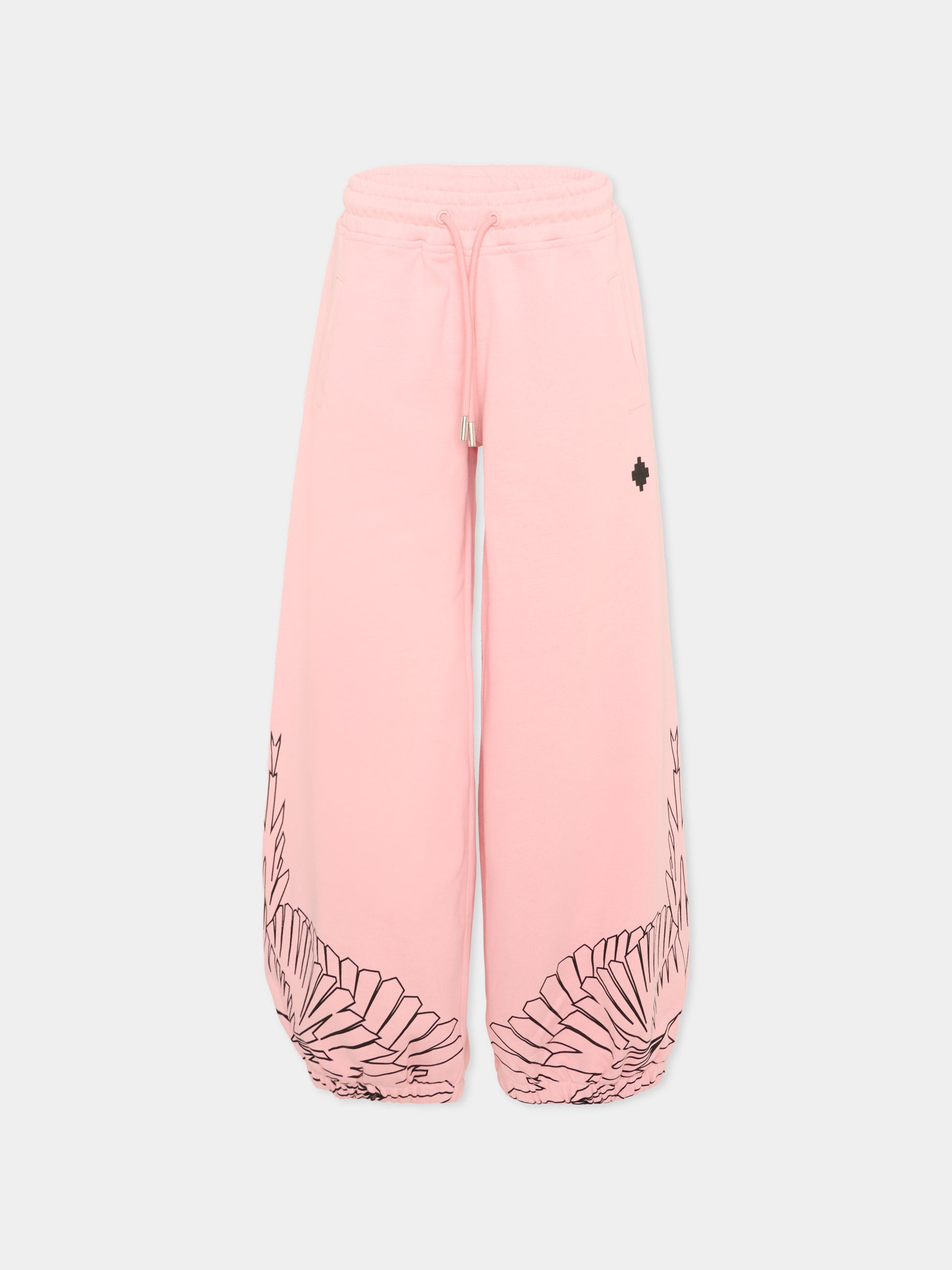 Pantaloni sportivi rosa per bambina con ali,County Of Milan Kids,F5CMJGFP099 BW008