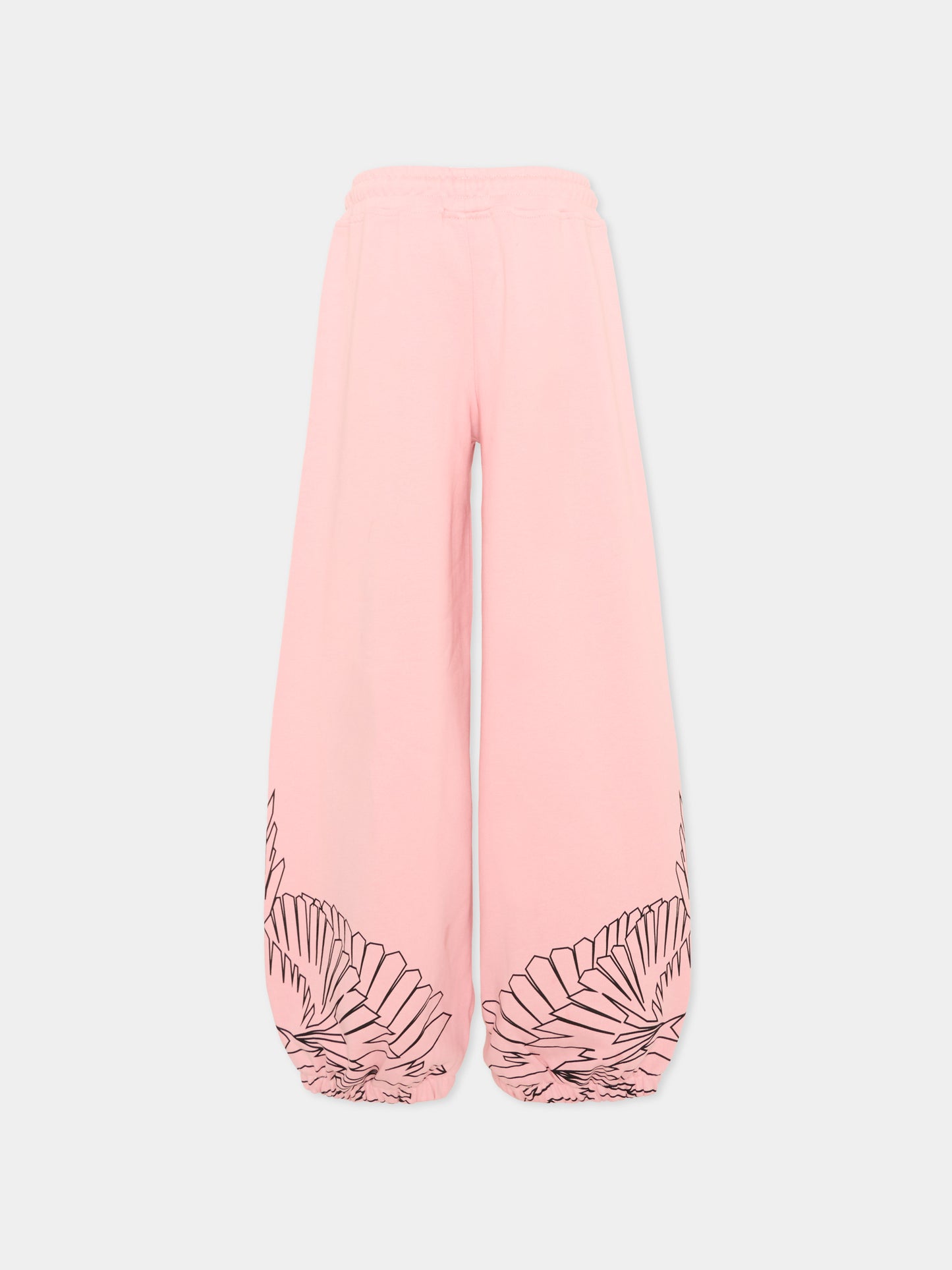 Pantaloni sportivi rosa per bambina con ali,County Of Milan Kids,F5CMJGFP099 BW008