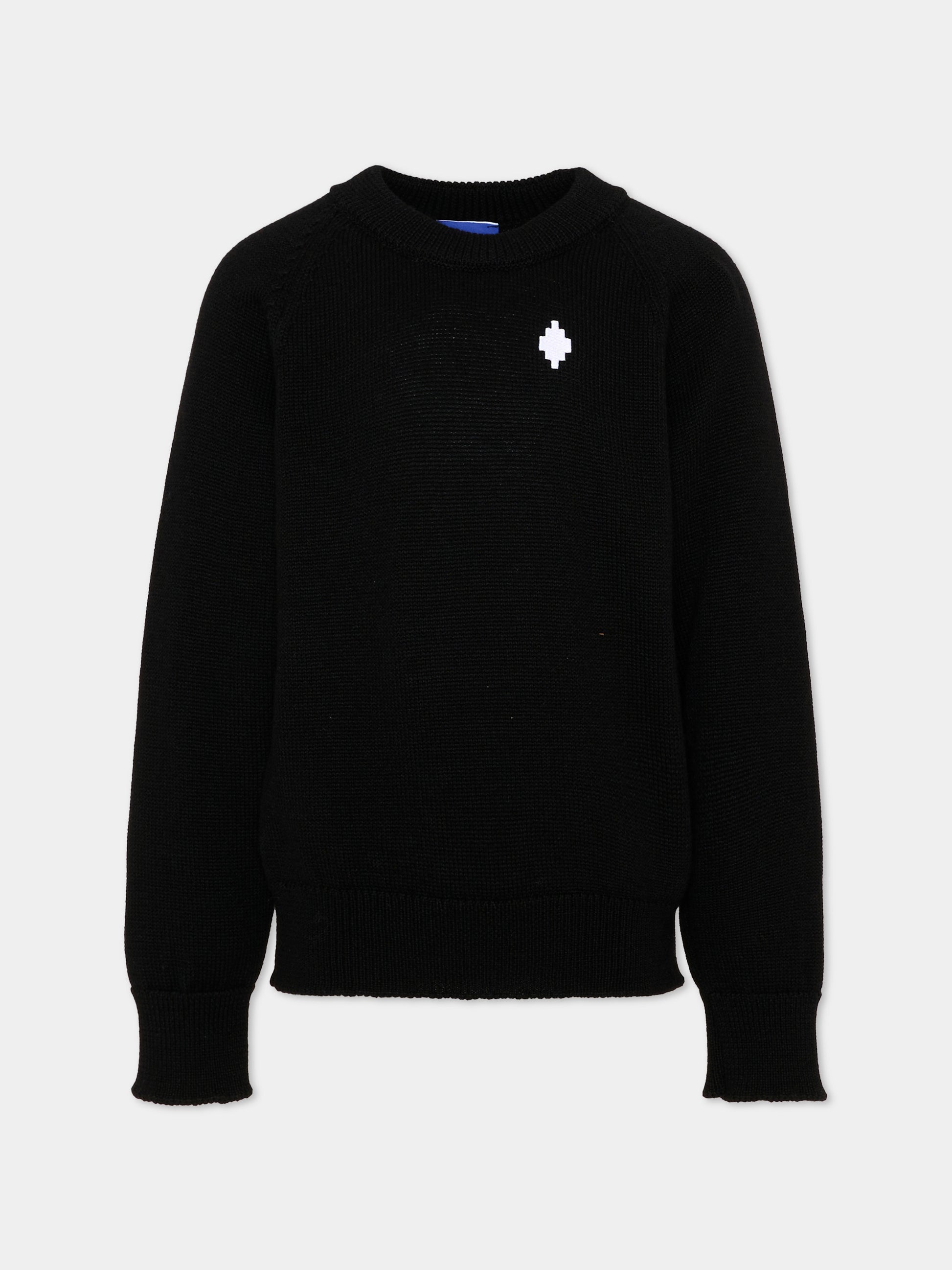 Maglione nero per bambina con logo,County Of Milan Kids,F5CMJGJP033 110