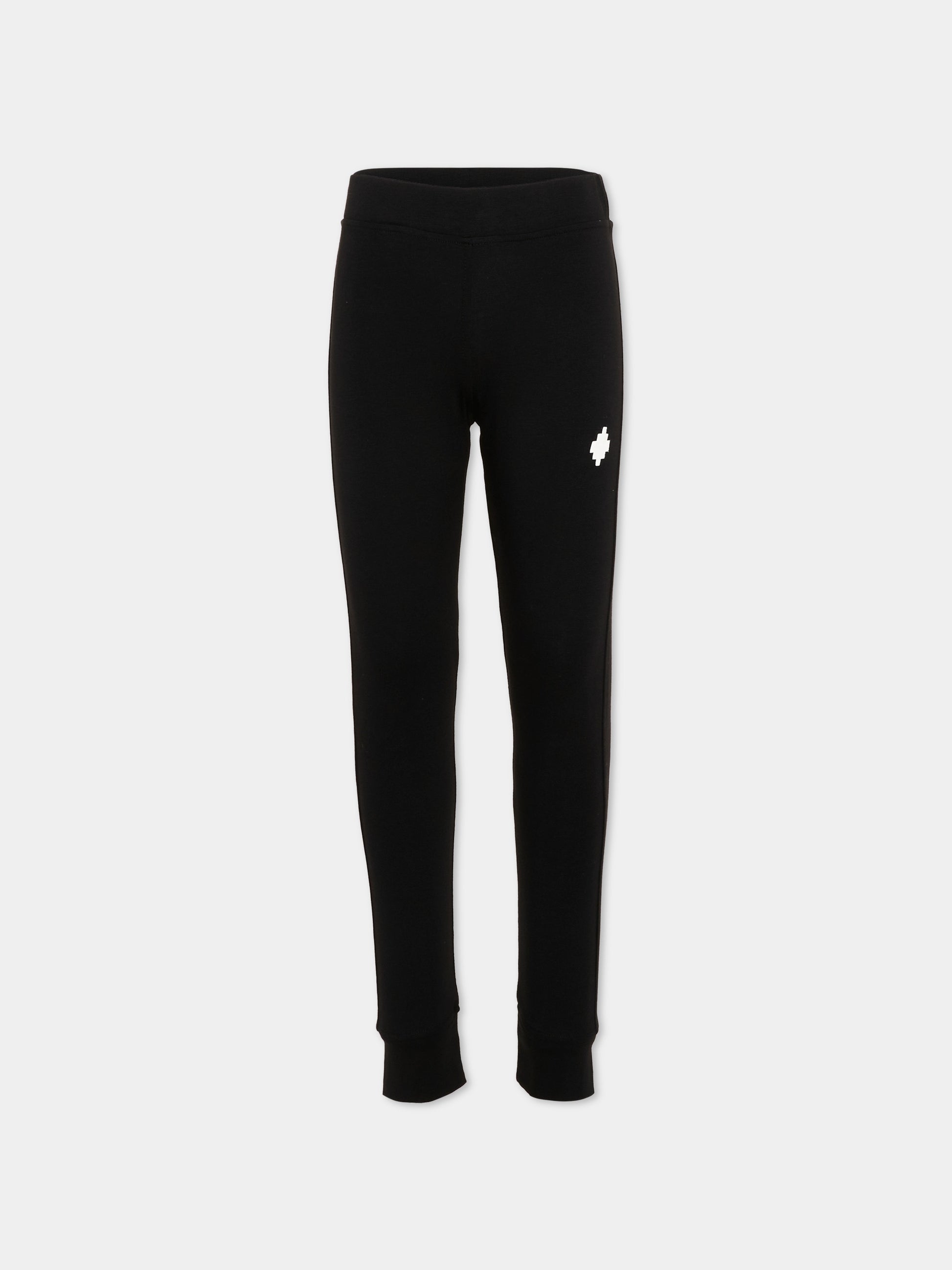 Leggings nero per bambina con logo,County Of Milan Kids,F5CMJGLG088 110