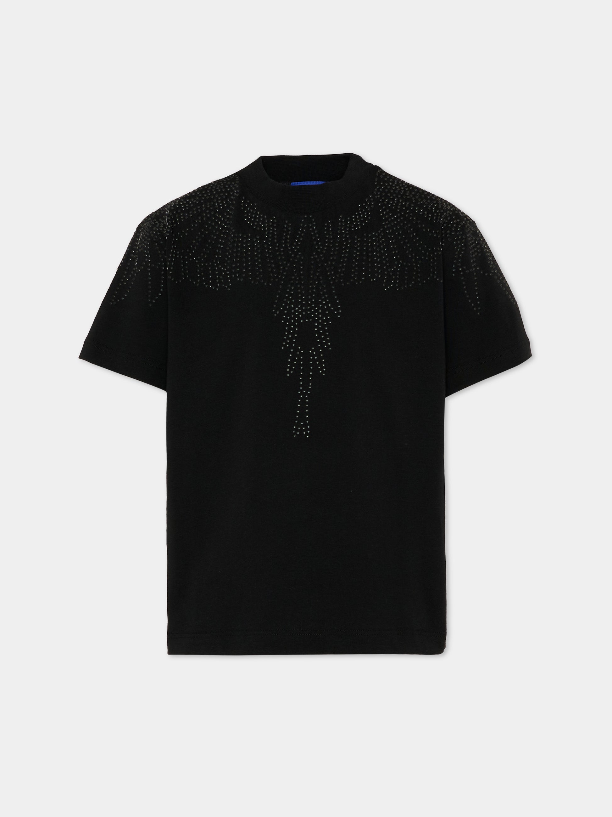 T-Shirt nera per bambina con ali,County Of Milan Kids,F5CMJGTH013 110