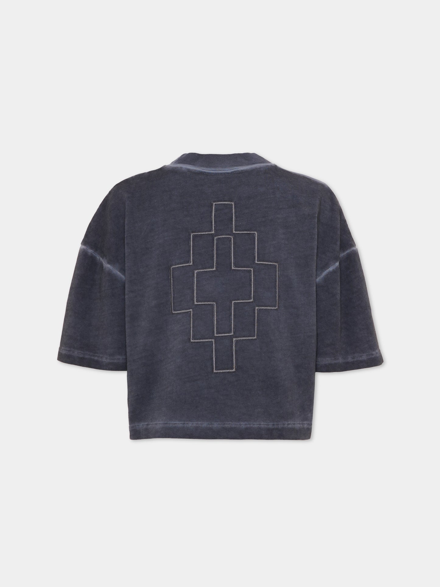 T-shirt nera per bambina con logo,County Of Milan Kids,F5CMJGTH030 110