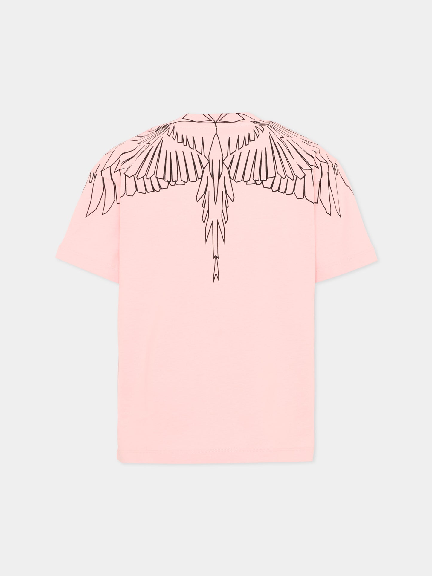 T-shirt rosa per bambina con ali,County Of Milan Kids,F5CMJGTH102 BW008