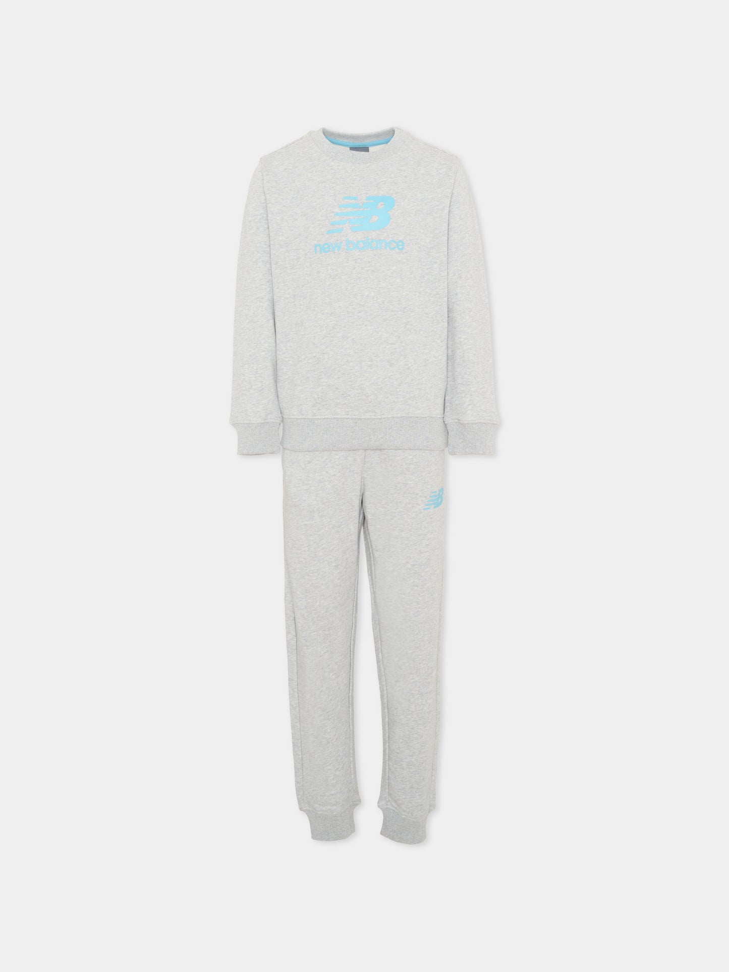 Completo sportivo grigio per bambino con logo,New Balance,LAKB0321 AGT