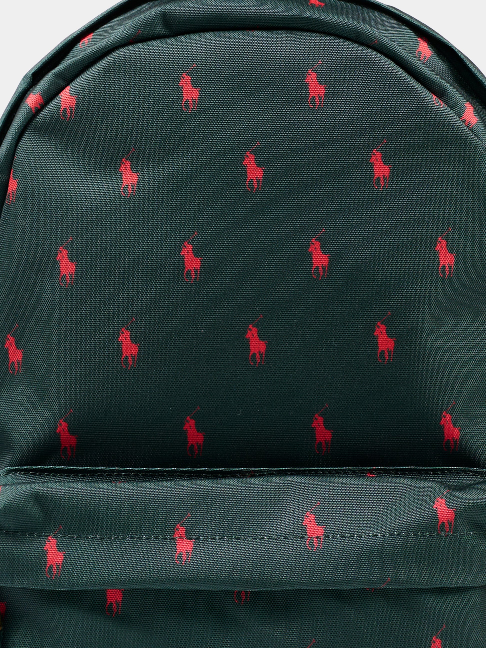 Zaino verde per bambini con Pony,Ralph Lauren Kids,9AR153 ECF