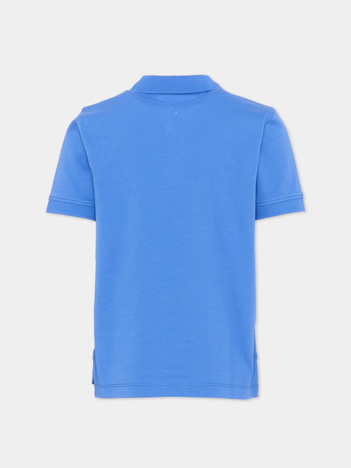 Polo blu per bambino con logo,Tommy Hilfiger Junior,KB0KB10007 C6H