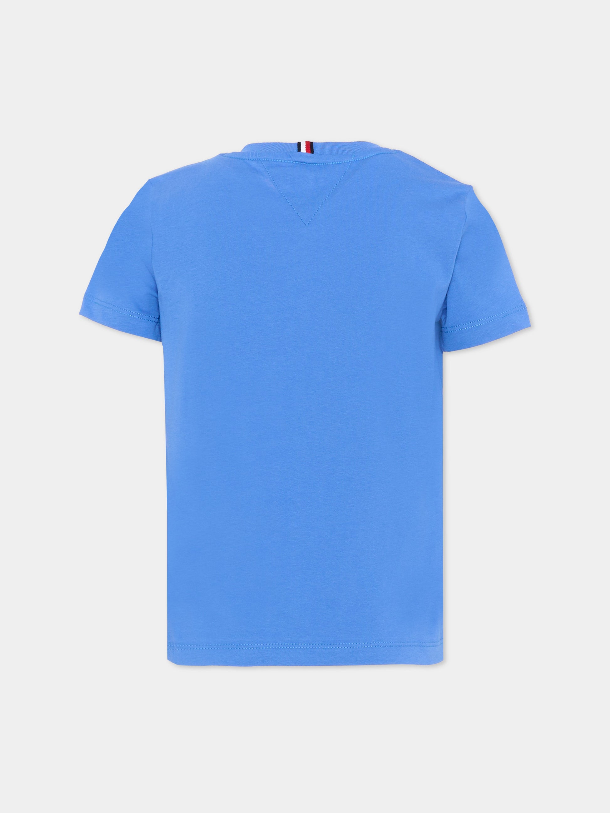 T-shirt blu per bambino con logo,Tommy Hilfiger Junior,KB0KB10263 C6H