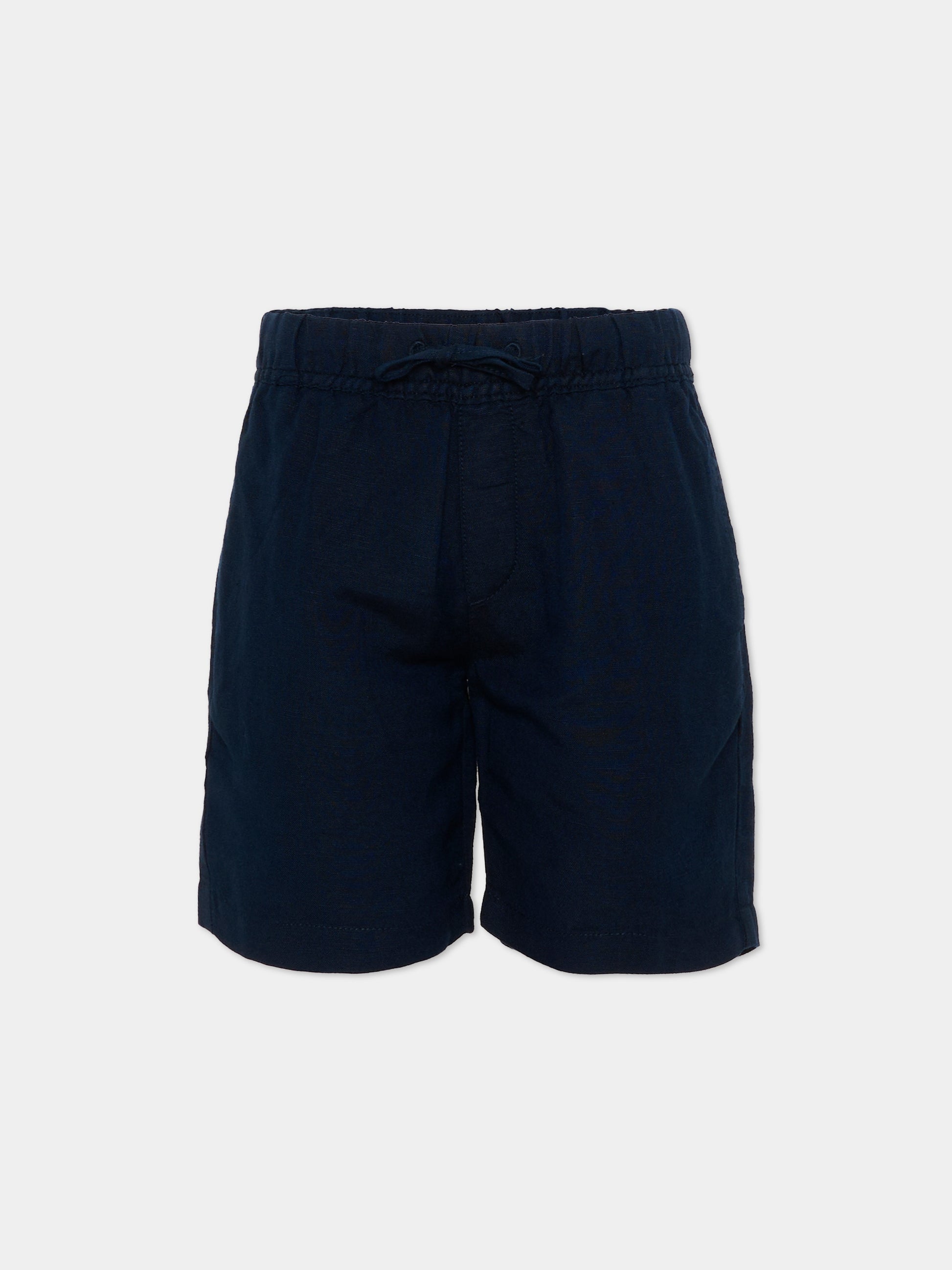 Shorts blu per bambino con logo,Tommy Hilfiger Junior,KB0KB10395 C1G