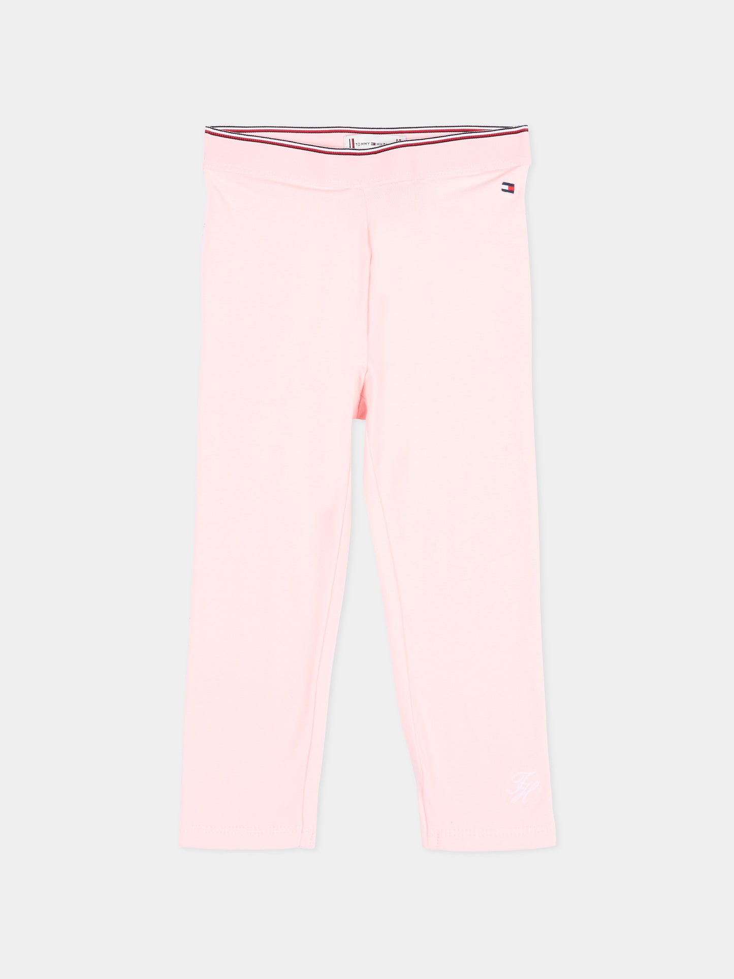Leggings rosa per neonata con logo,Tommy Hilfiger Junior,KN0KN02392 TH3