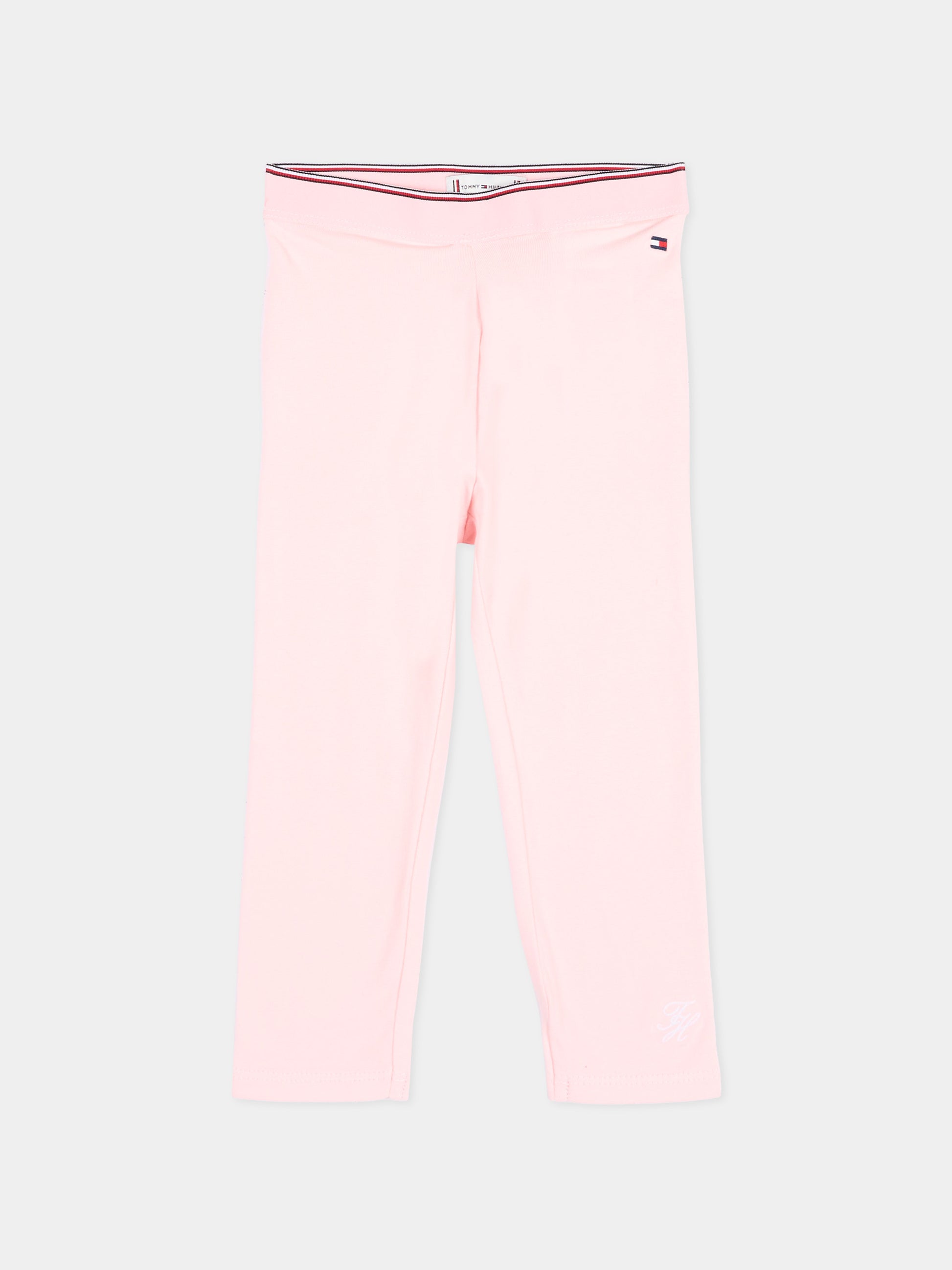 Leggings rosa per neonata con logo,Tommy Hilfiger Junior,KN0KN02392 TH3