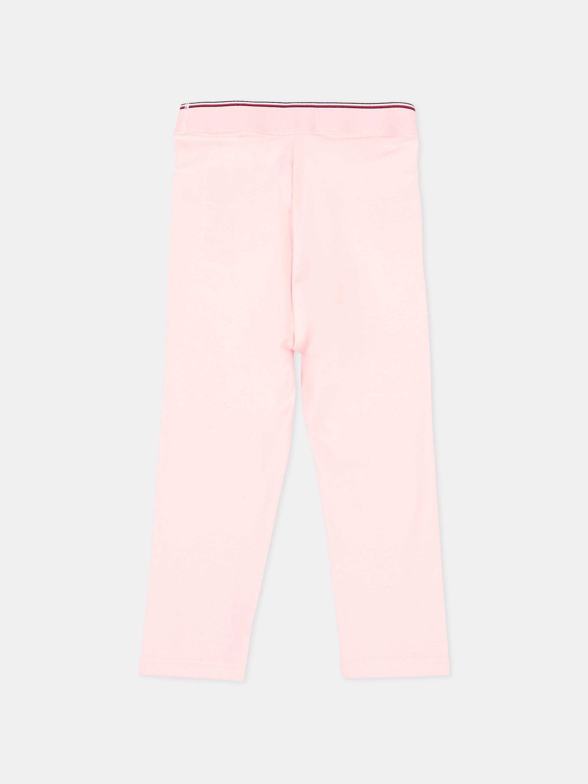 Leggings rosa per neonata con logo,Tommy Hilfiger Junior,KN0KN02392 TH3