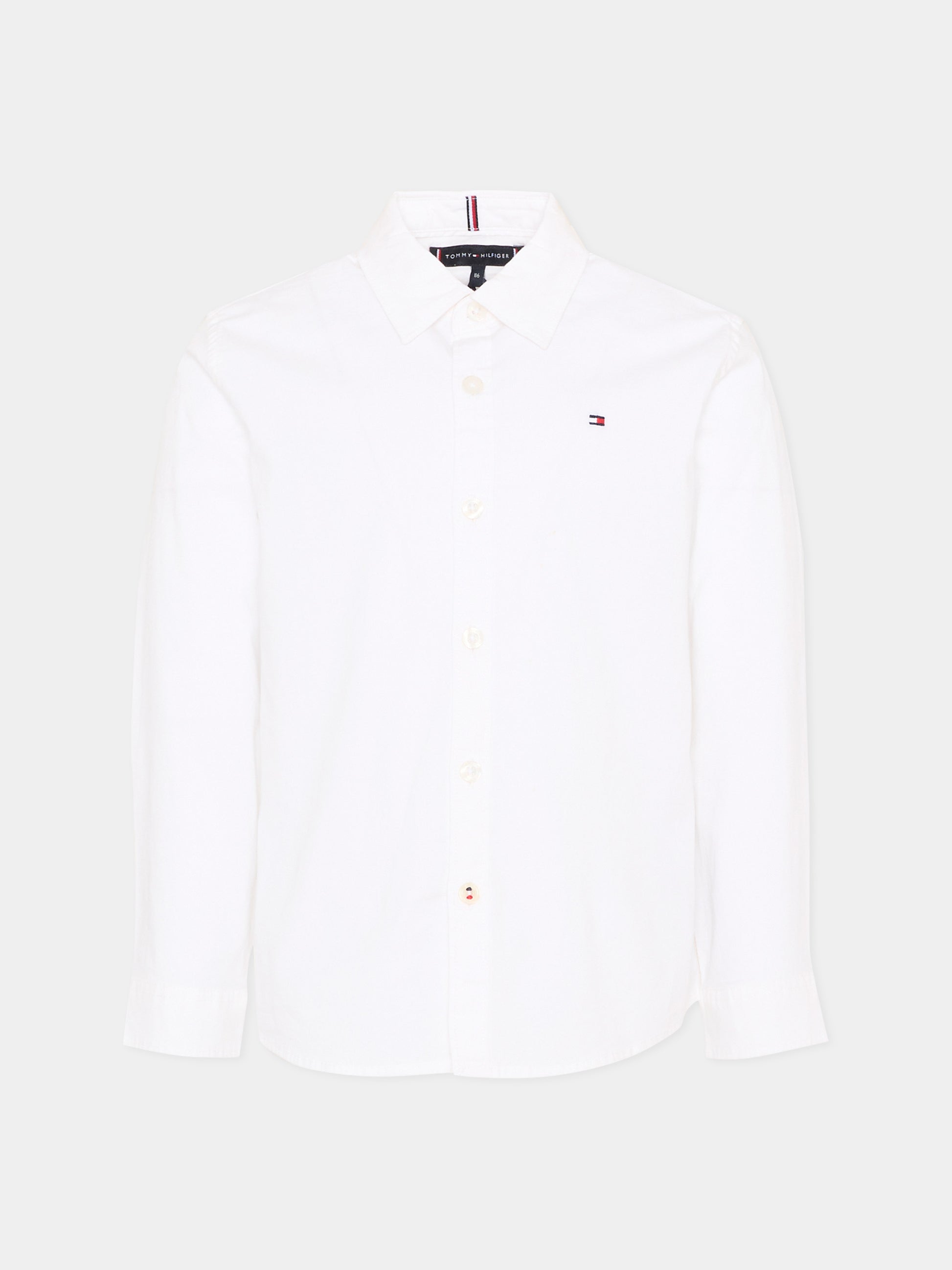 Camicia bianca per bambino con logo,Tommy Hilfiger Junior,KB0KB06965 YBR