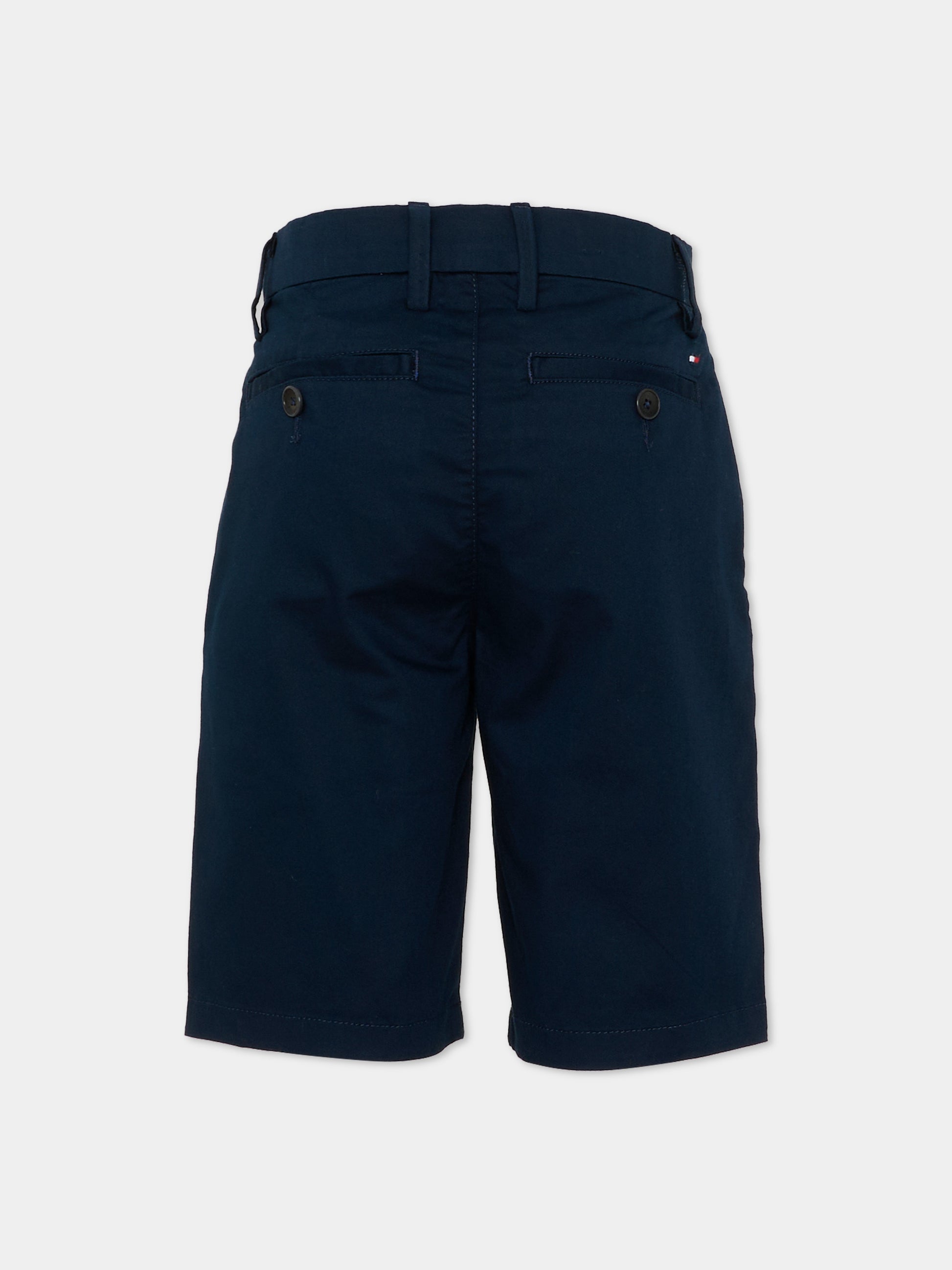 Shorts blu per bambino con logo,Tommy Hilfiger Junior,KB0KB09641 C1G