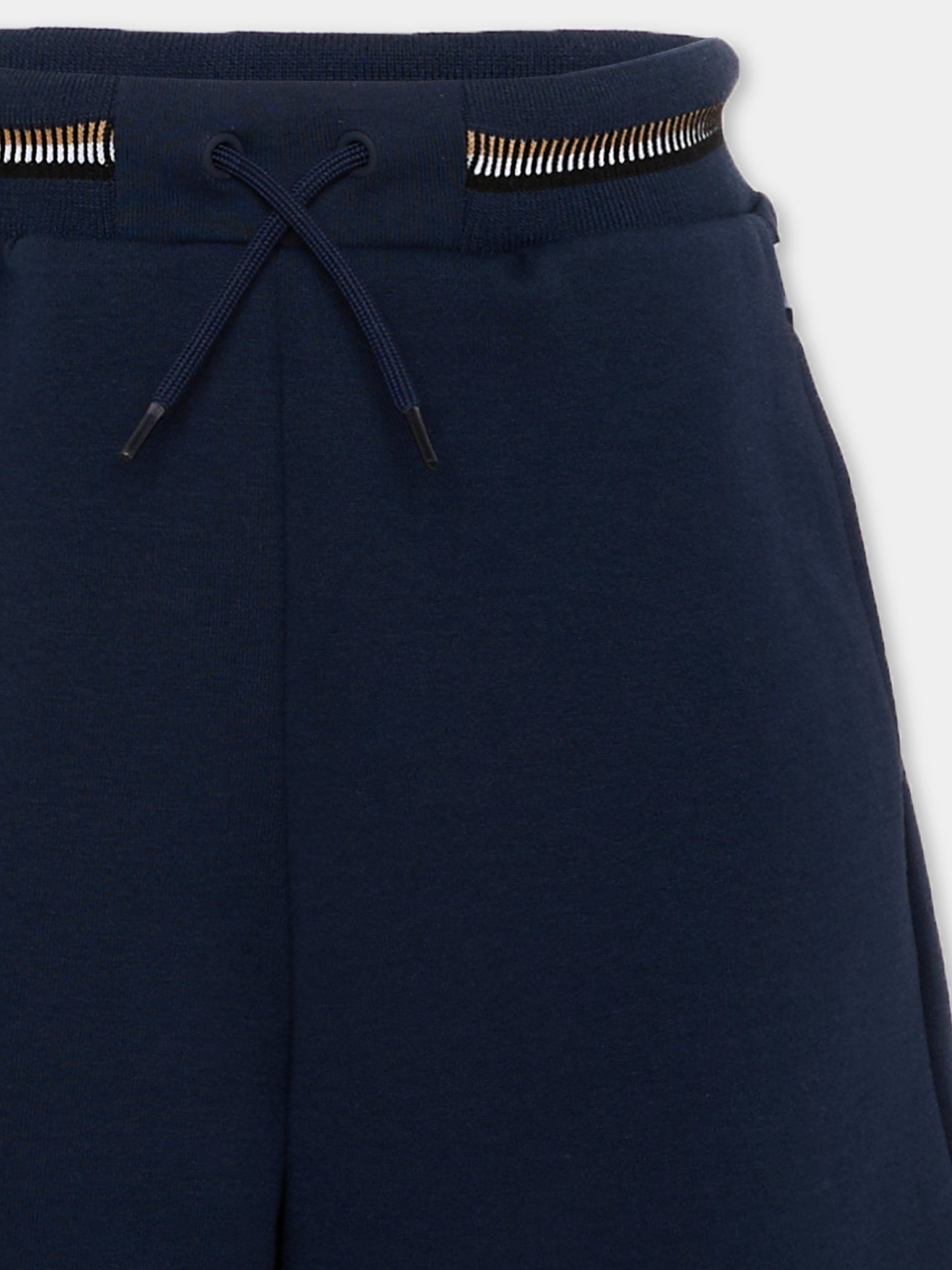 Shorts blu per bambino con logo,Boss,J51999 849