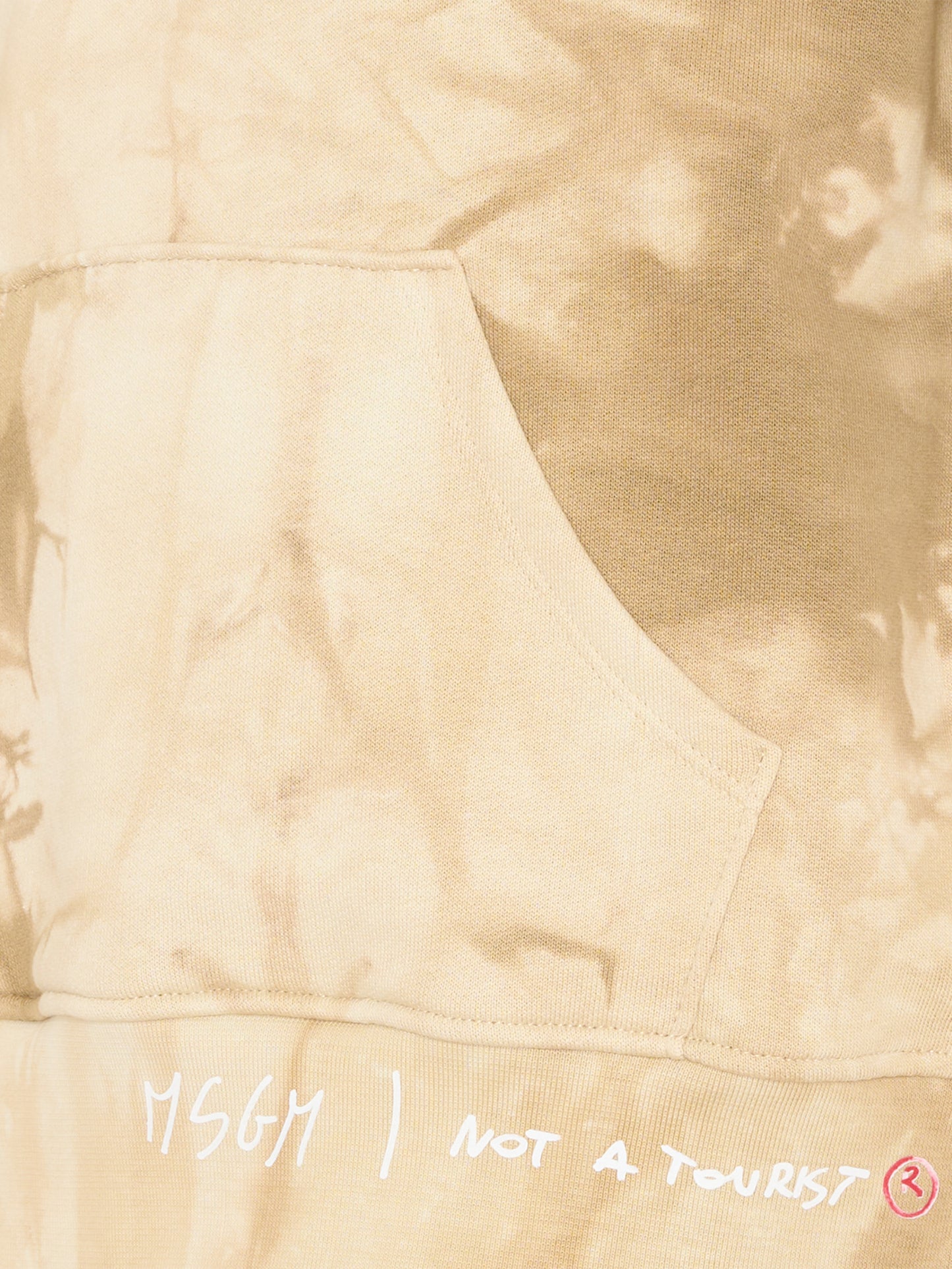 Felpa beige tie-dye per bambino con logo,Msgm Kids,S6MSJBSW244 015
