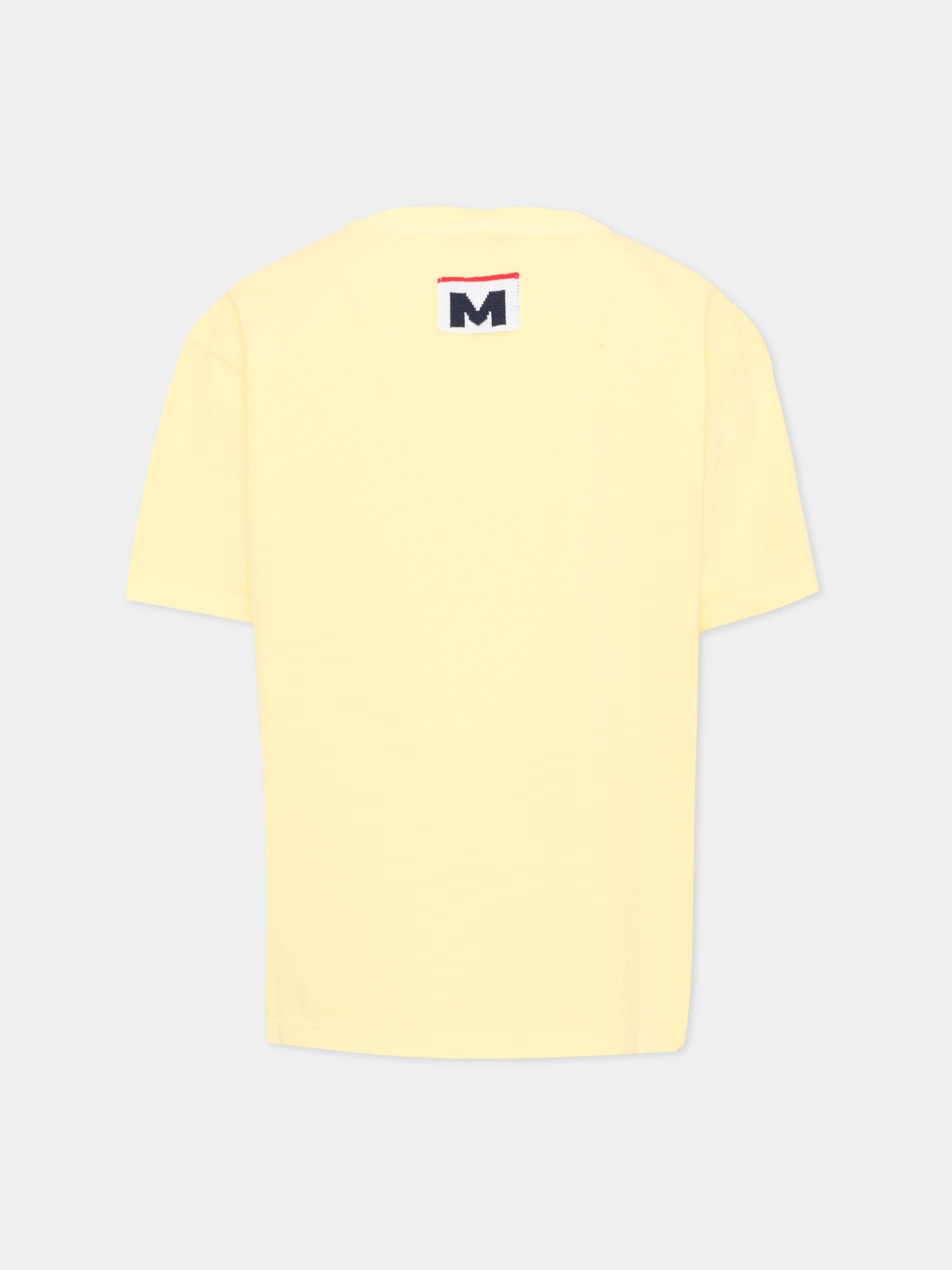 T-Shirt gialla per bambini con logo,Msgm Kids,S6MSJUTH059 MS075