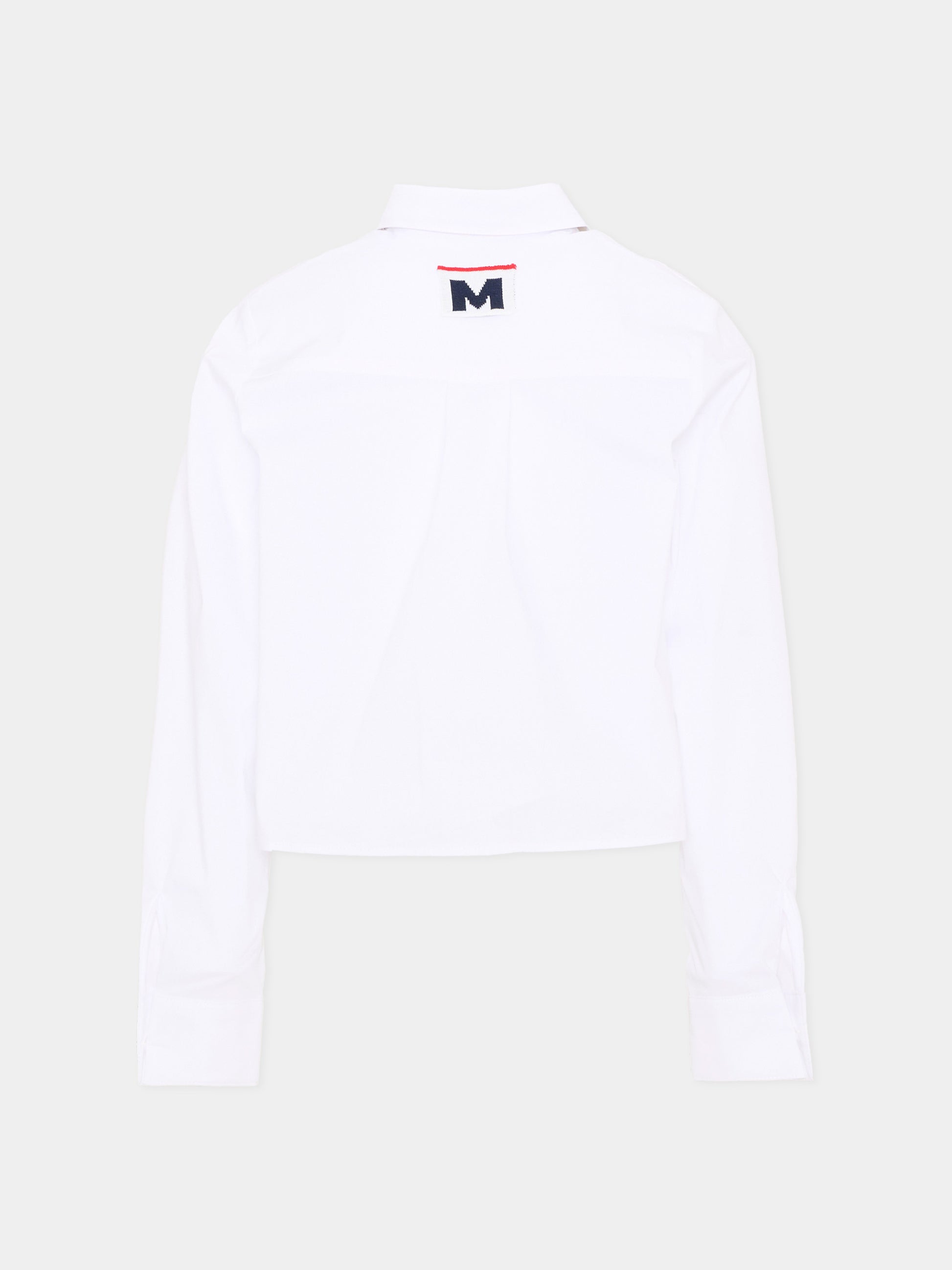 Camicia bianca per bambina con logo,Msgm Kids,S6MSJGSI026 001