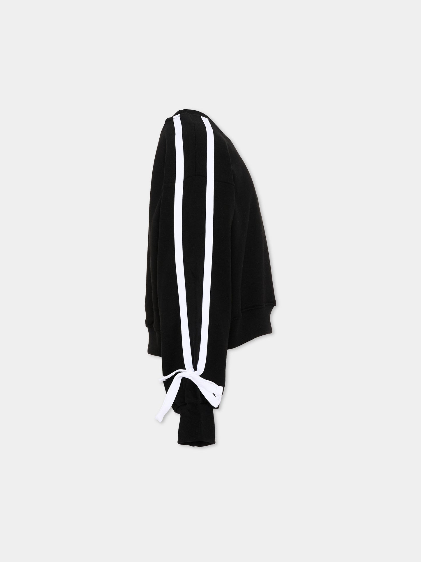 Felpa nera per bambina con logo,Msgm Kids,S6MSJGSW093 110