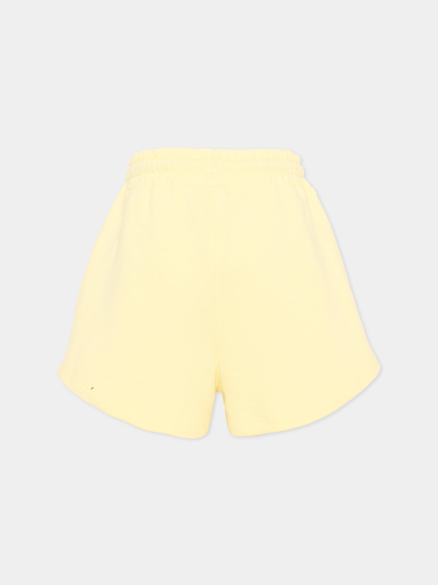 Yellow sports shorts for Boy with logo