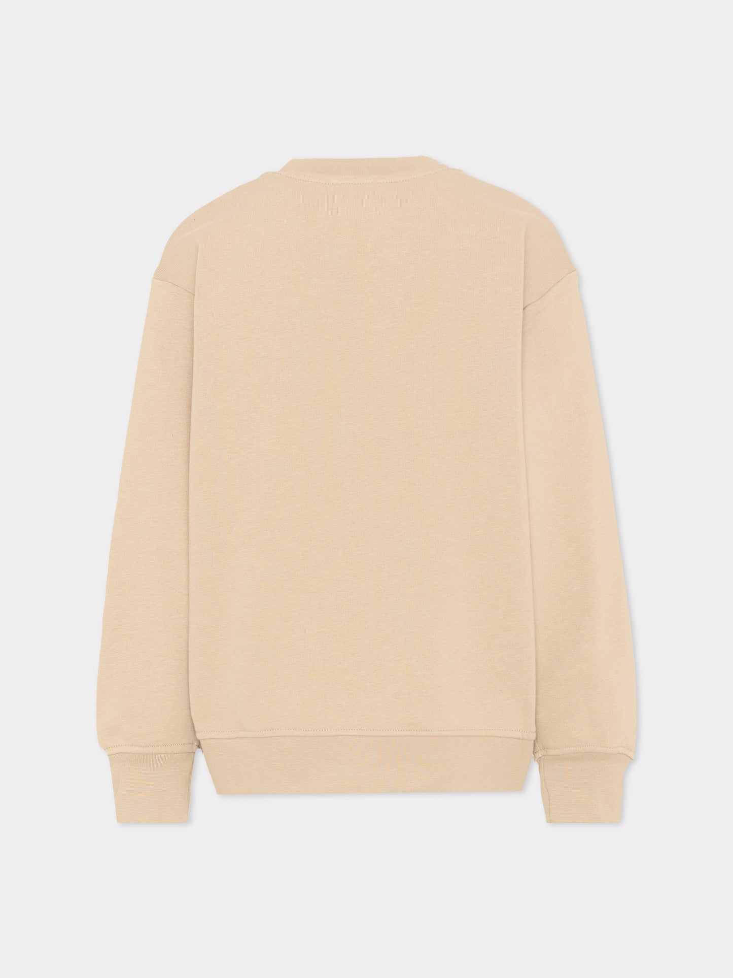 Felpa beige per bambini con logo,Msgm Kids,S6MSJUSW008 092