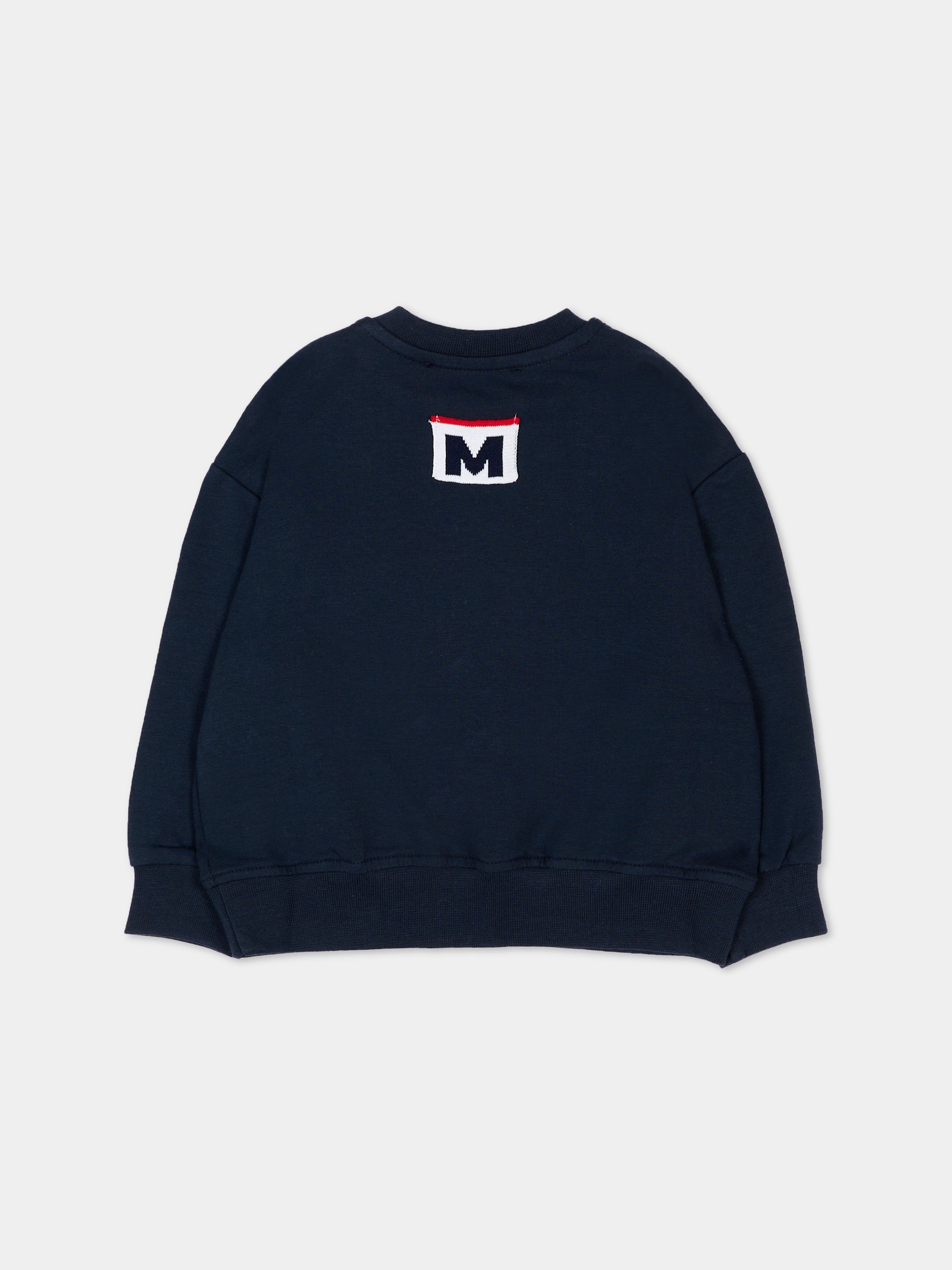 Felpa blu per neonati con logo,Msgm Kids,S6MSUNSW267 MS072