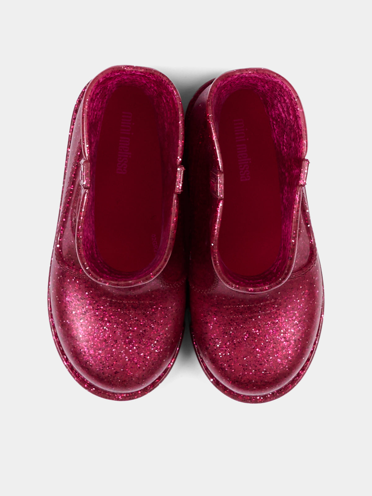 Stivali da pioggia rosa per bambina con glitter,Mini Melissa,36191 BM701