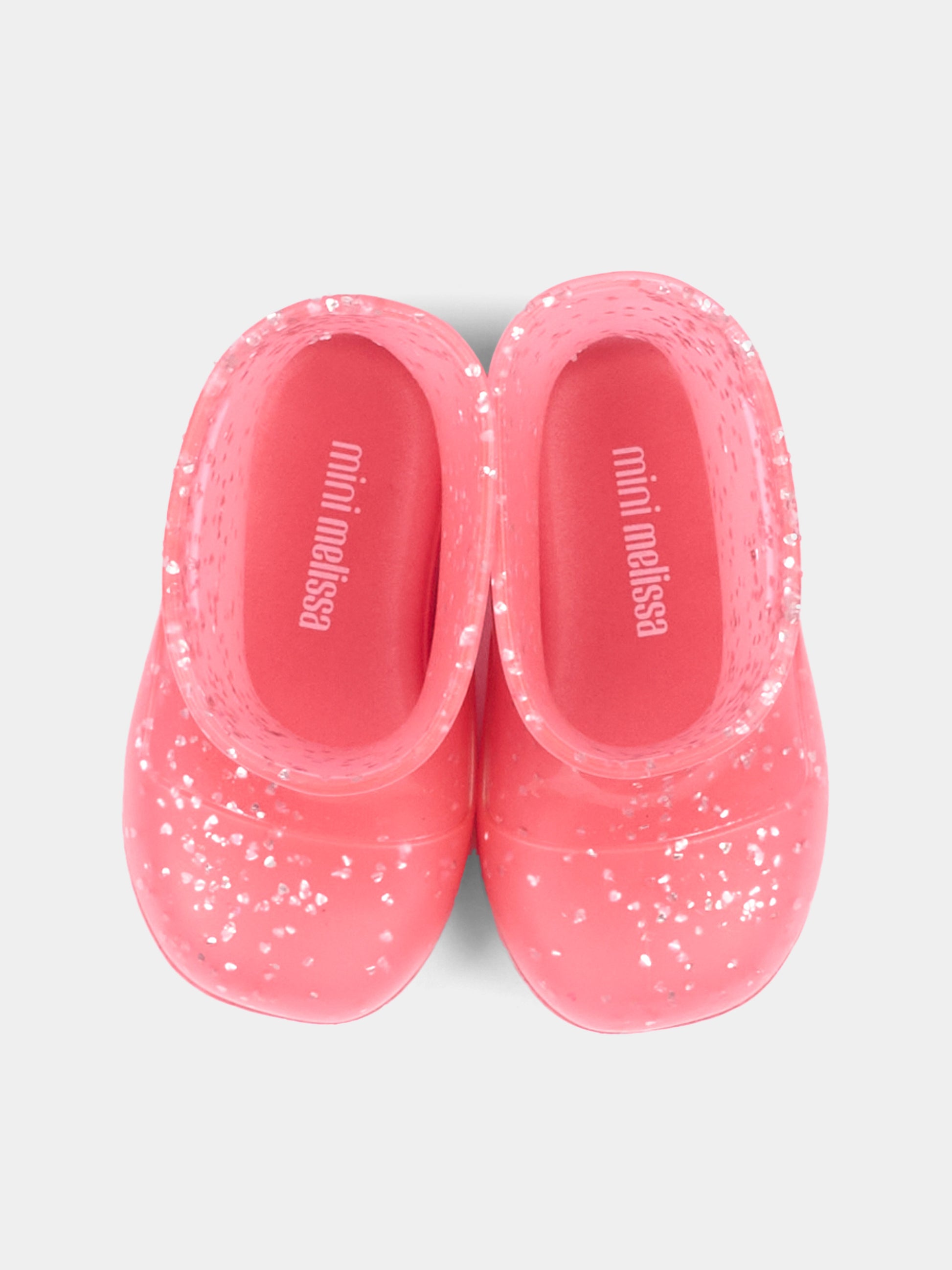 Stivali da pioggia rosa per bambina con glitter,Mini Melissa,38072 BW132 06411