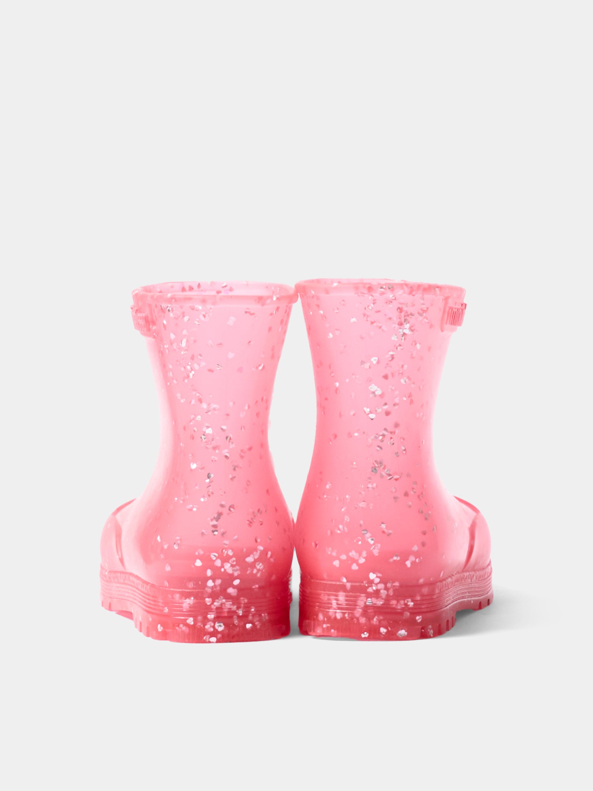 Stivali da pioggia rosa per bambina con glitter,Mini Melissa,38072 BW132 06411