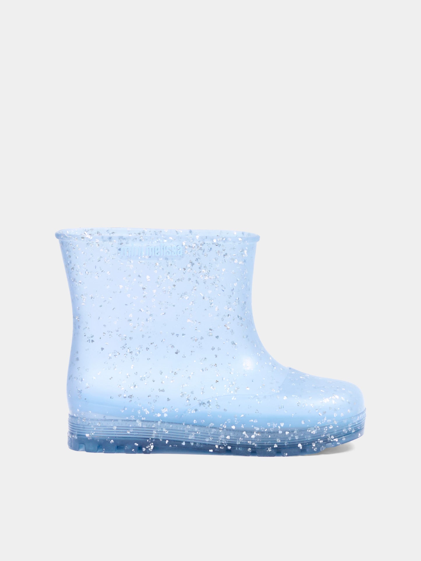 Stivali da pioggia azzurri per bambina con glitter