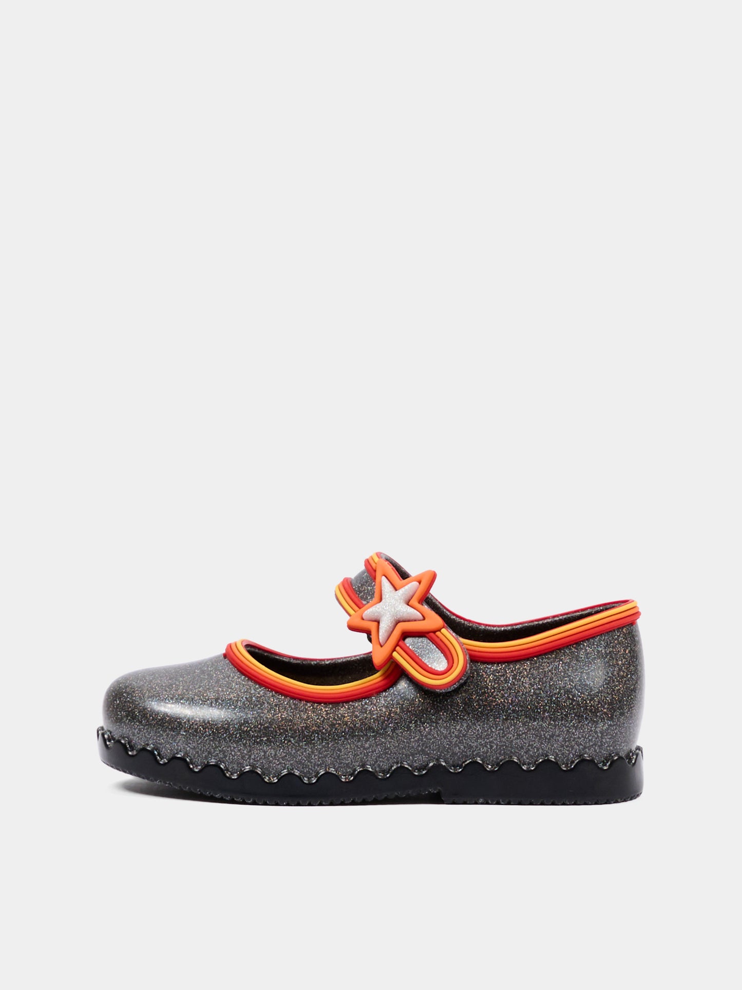 Ballerine nere per bambina con glitter