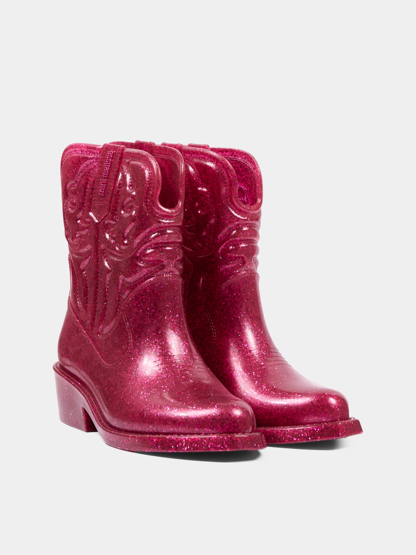 Stivali da pioggia rosa per bambina con glitter,Mini Melissa,36192 BM954